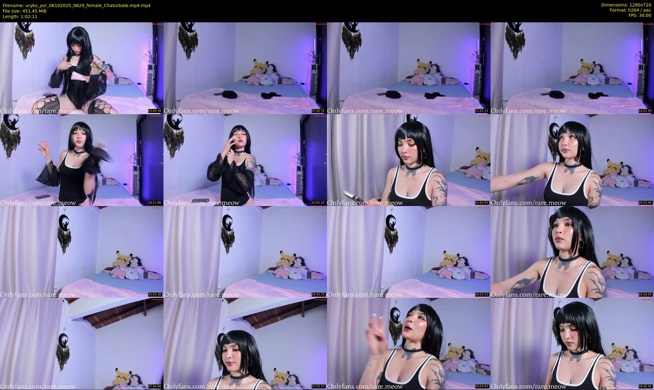 uryko_yor — 63 minute Chaturbate female cam show recording, 720p, Oct 6, 2025