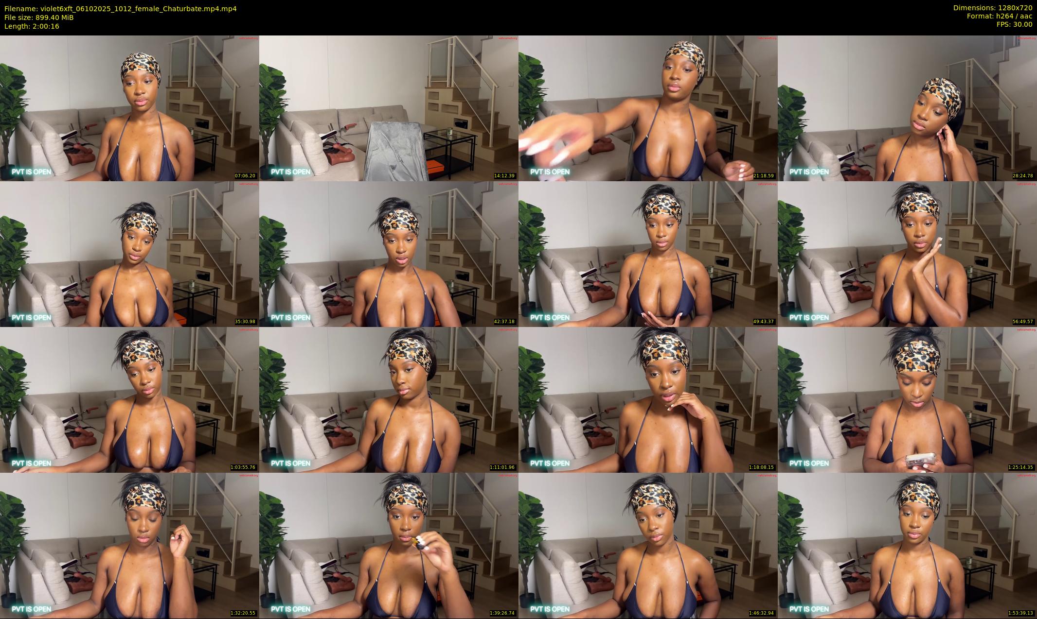 violet6xft — 121 minute Chaturbate female cam show recording, 720p, Oct 6, 2025