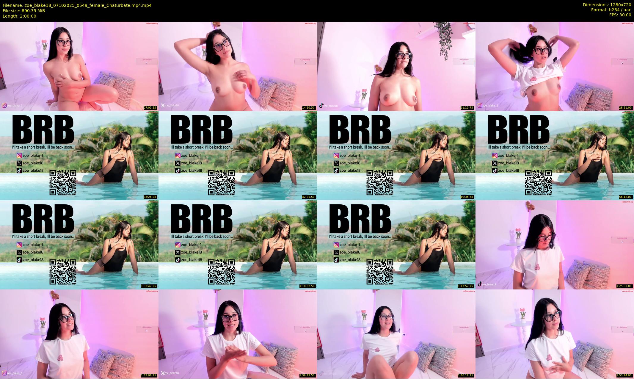 zoe_blake18 — 120 minute Chaturbate female cam show recording, 720p, Oct 7, 2025