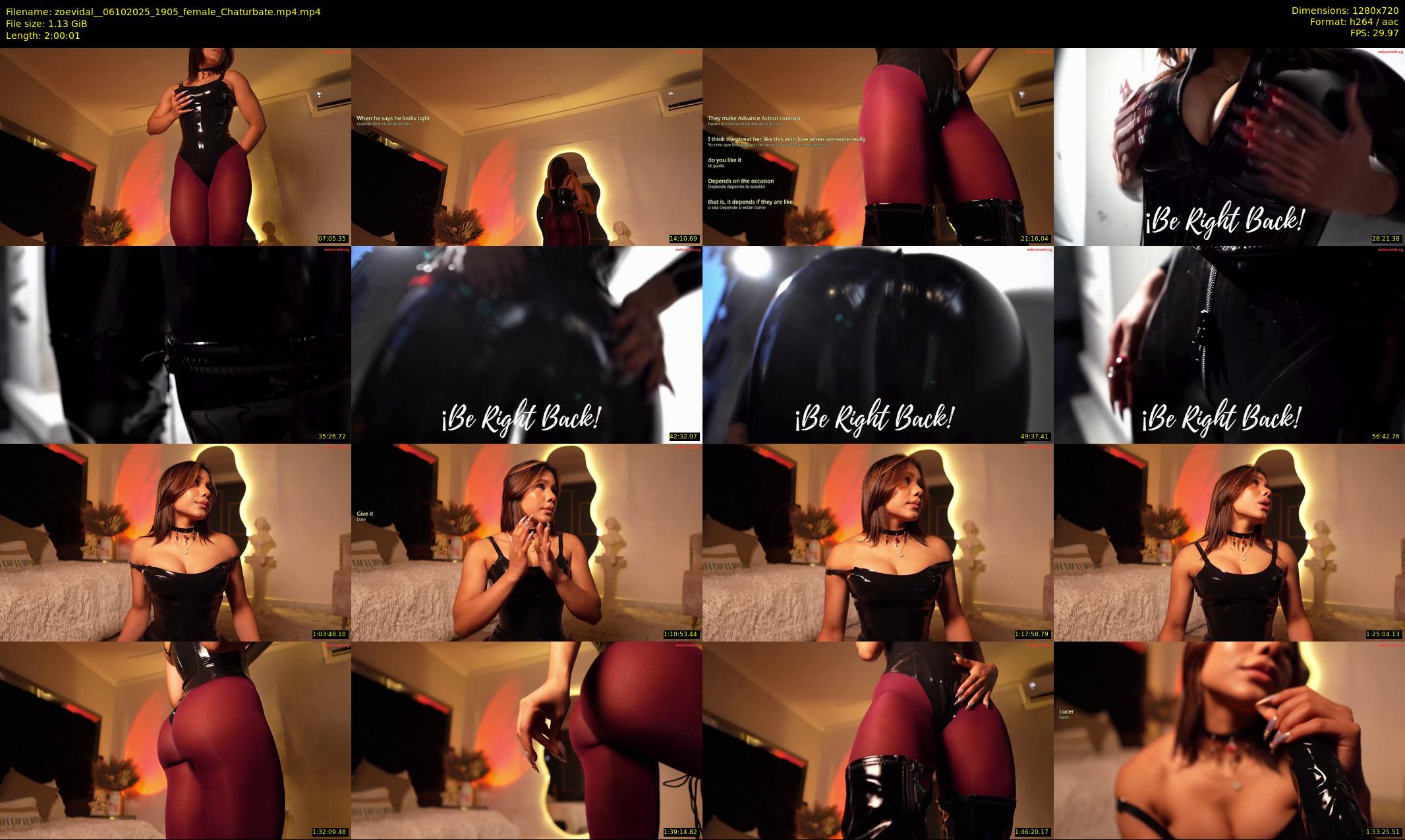 zoevidal_ — 121 minute Chaturbate female cam show recording, 720p, Oct 6, 2025