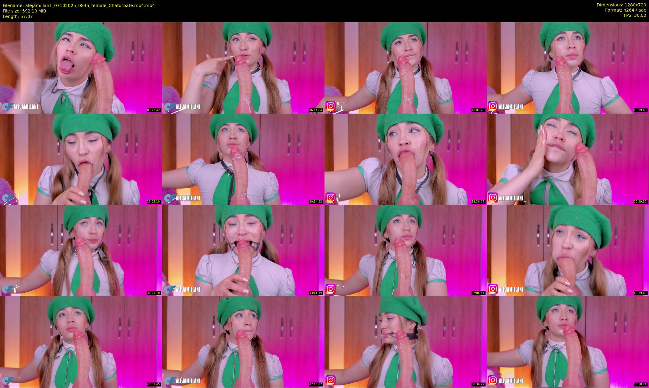 alejamillan1 — 58 minute Chaturbate female cam show recording, 720p, Oct 7, 2025
