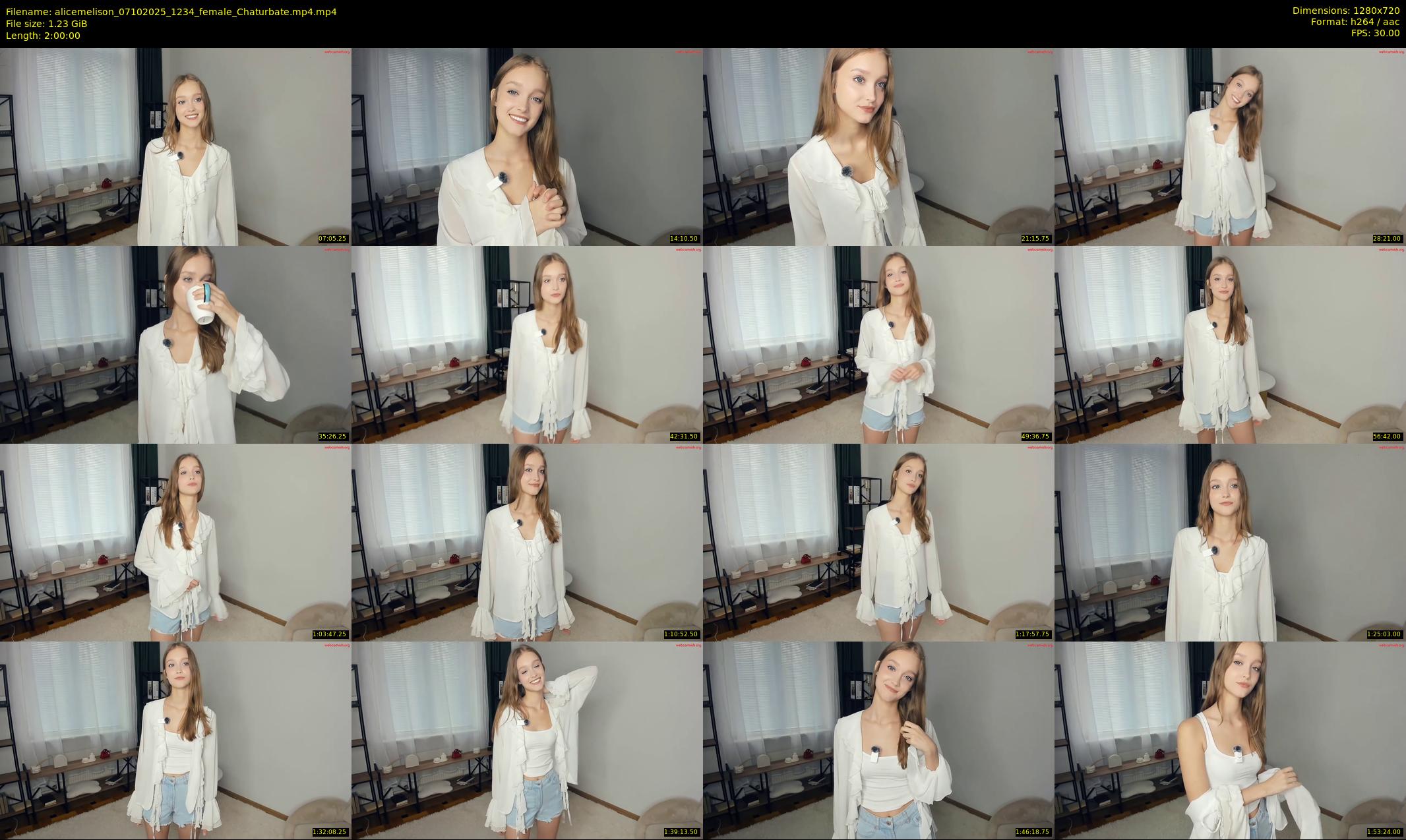 alicemelison — 120 minute Chaturbate female cam show recording, 720p, Oct 7, 2025