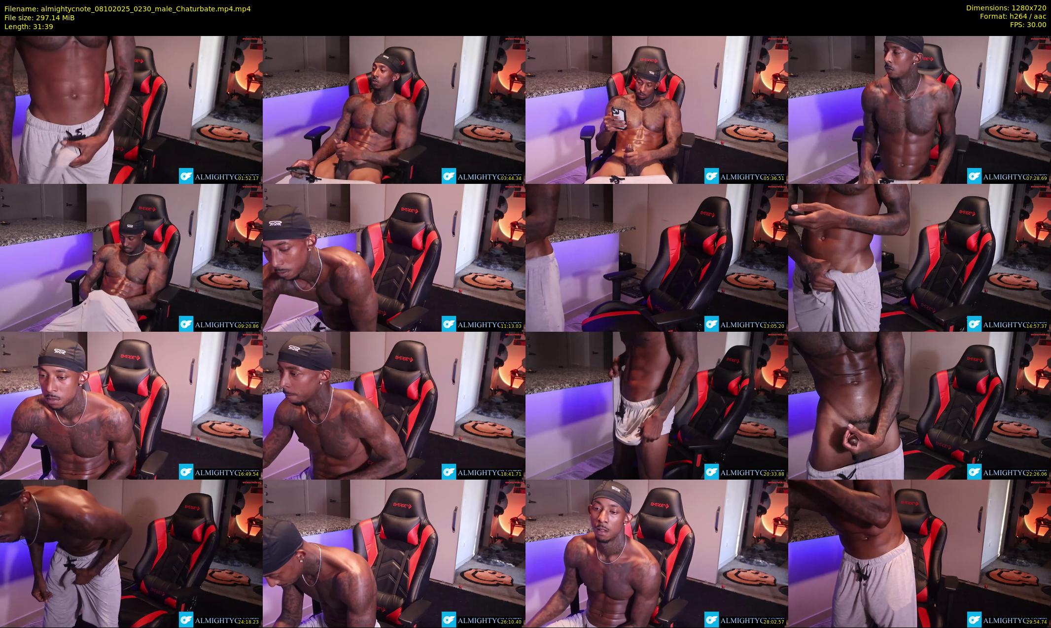 almightycnote — 32 minute Chaturbate male cam show recording, 720p, Oct 8, 2025