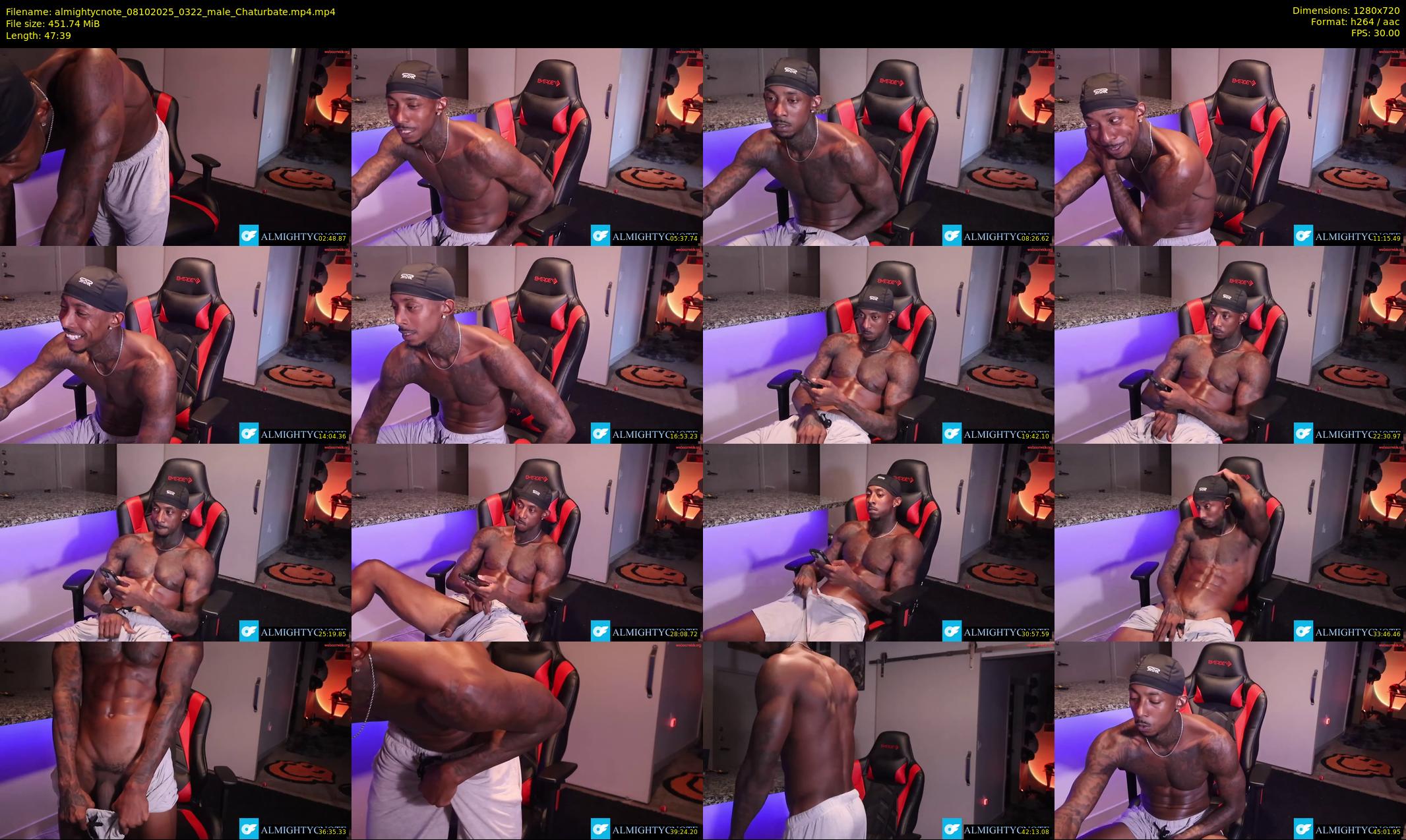 almightycnote — 48 minute Chaturbate male cam show recording, 720p, Oct 8, 2025