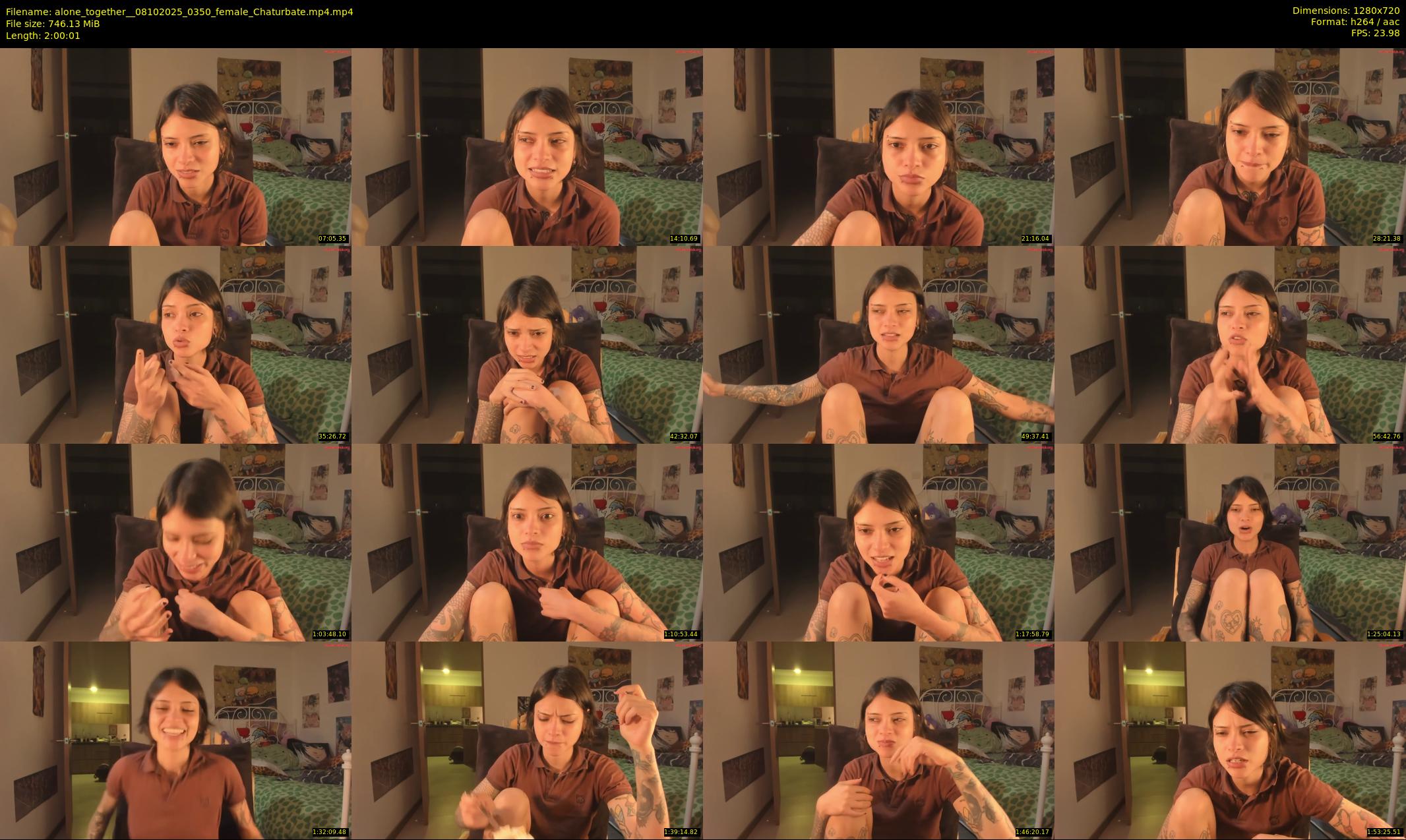 alone_together_ — 121 minute Chaturbate female cam show recording, 720p, Oct 8, 2025