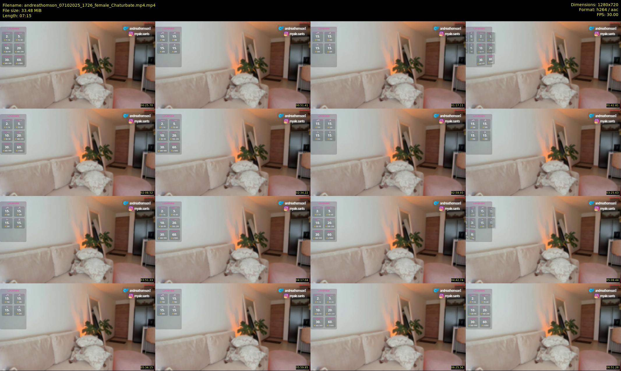 andreathomson — 8 minute Chaturbate female cam show recording, 720p, Oct 7, 2025