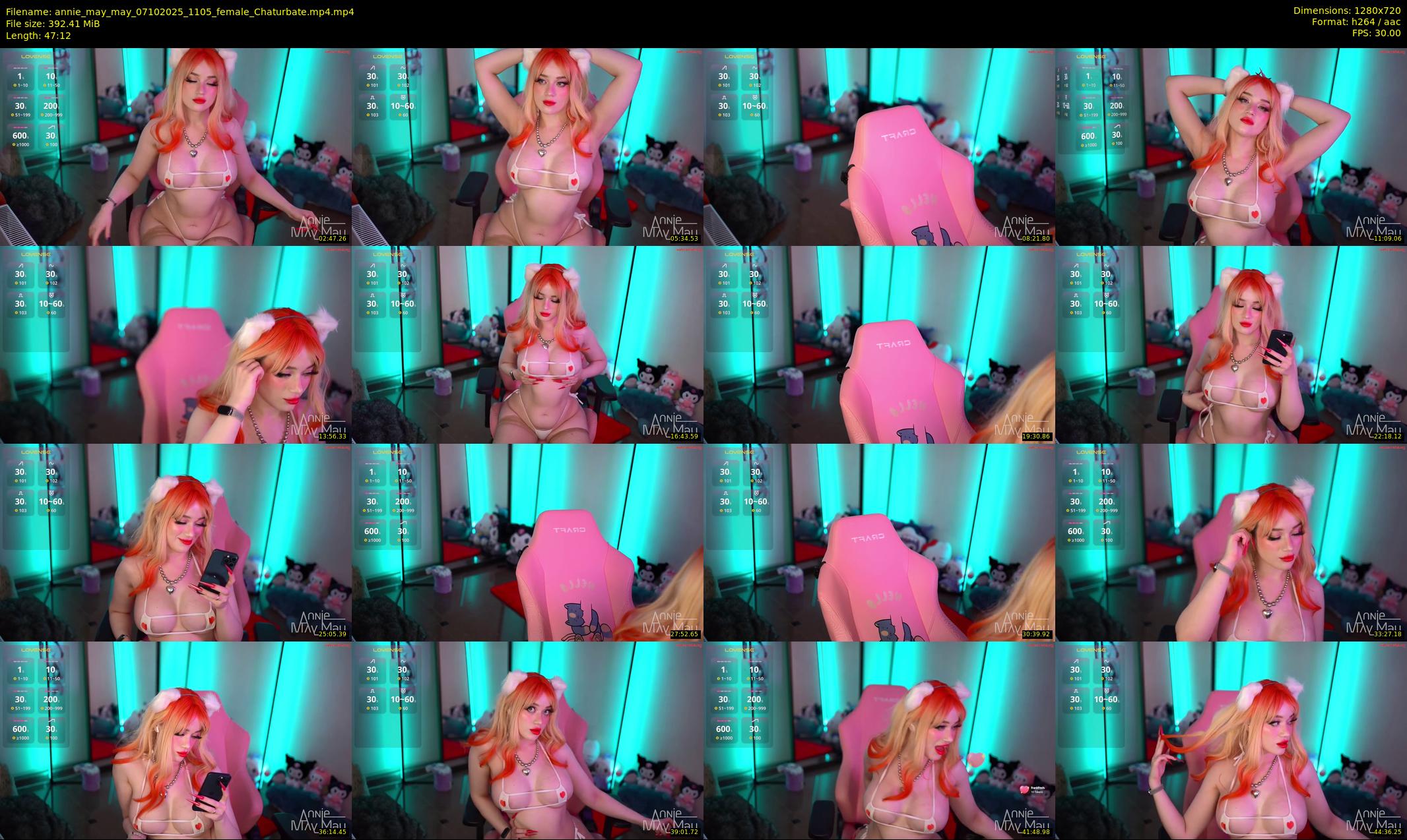 annie_may_may — 48 minute Chaturbate female cam show recording, 720p, Oct 7, 2025