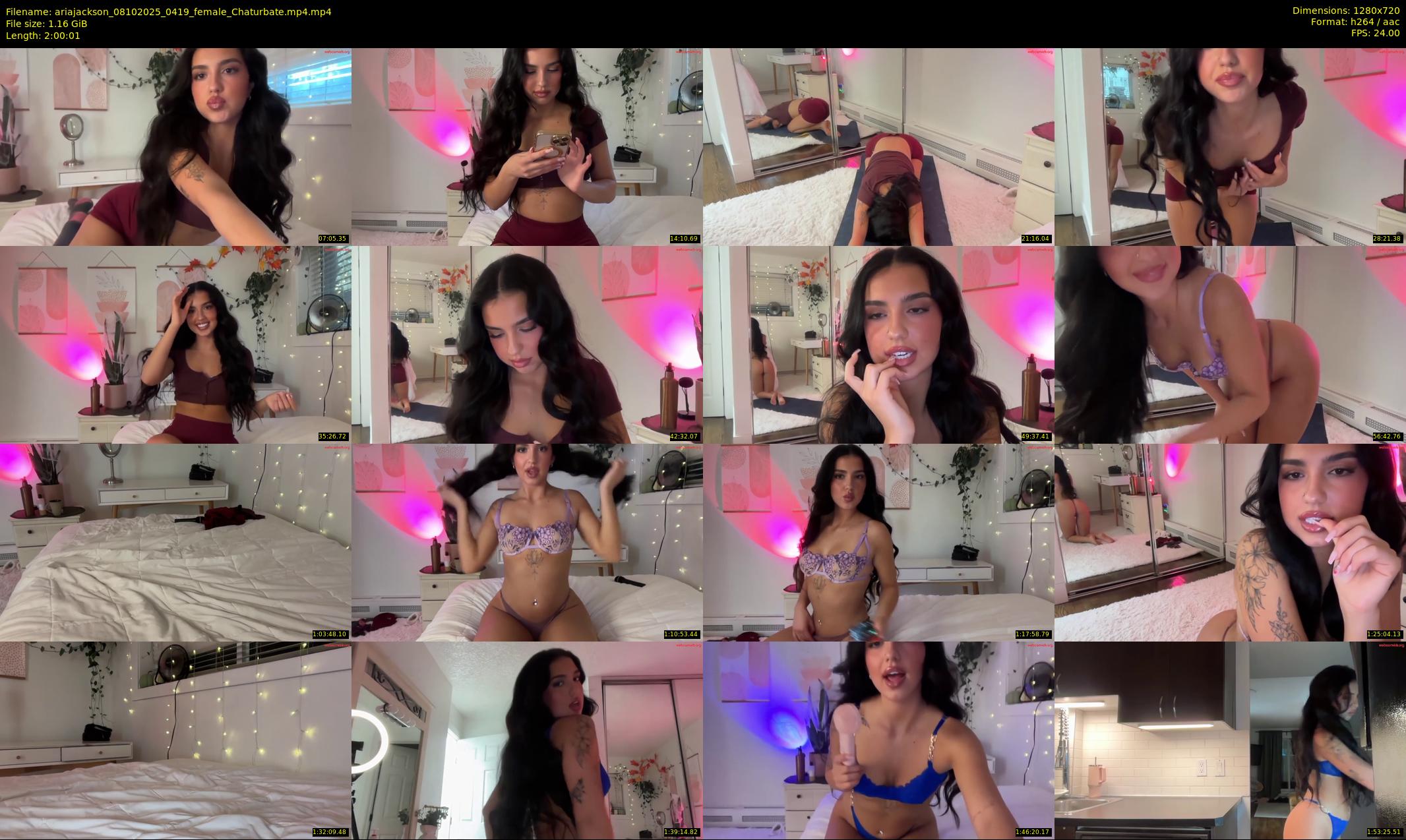 ariajackson — 121 minute Chaturbate female cam show recording, 720p, Oct 8, 2025