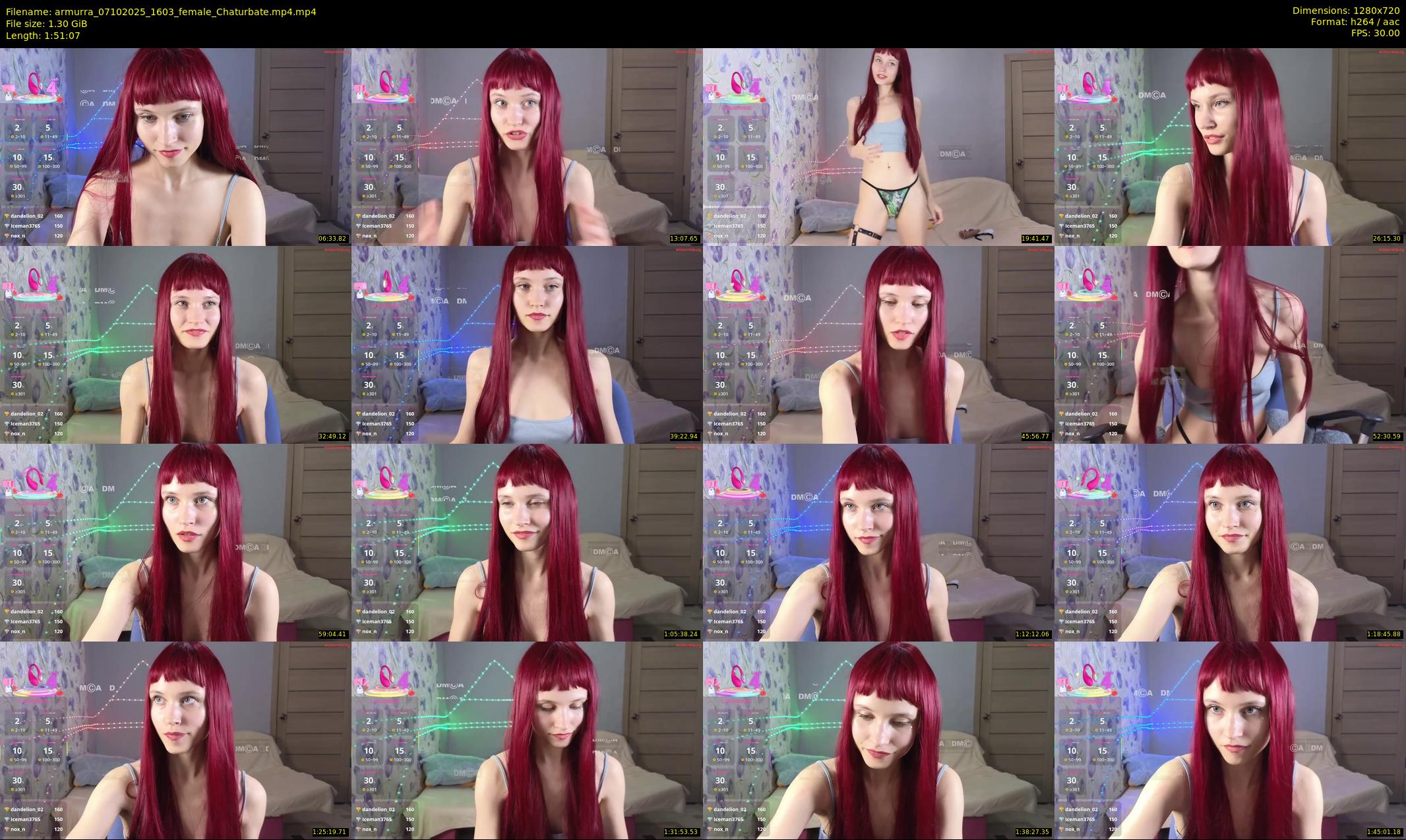 armurra — 112 minute Chaturbate female cam show recording, 720p, Oct 7, 2025