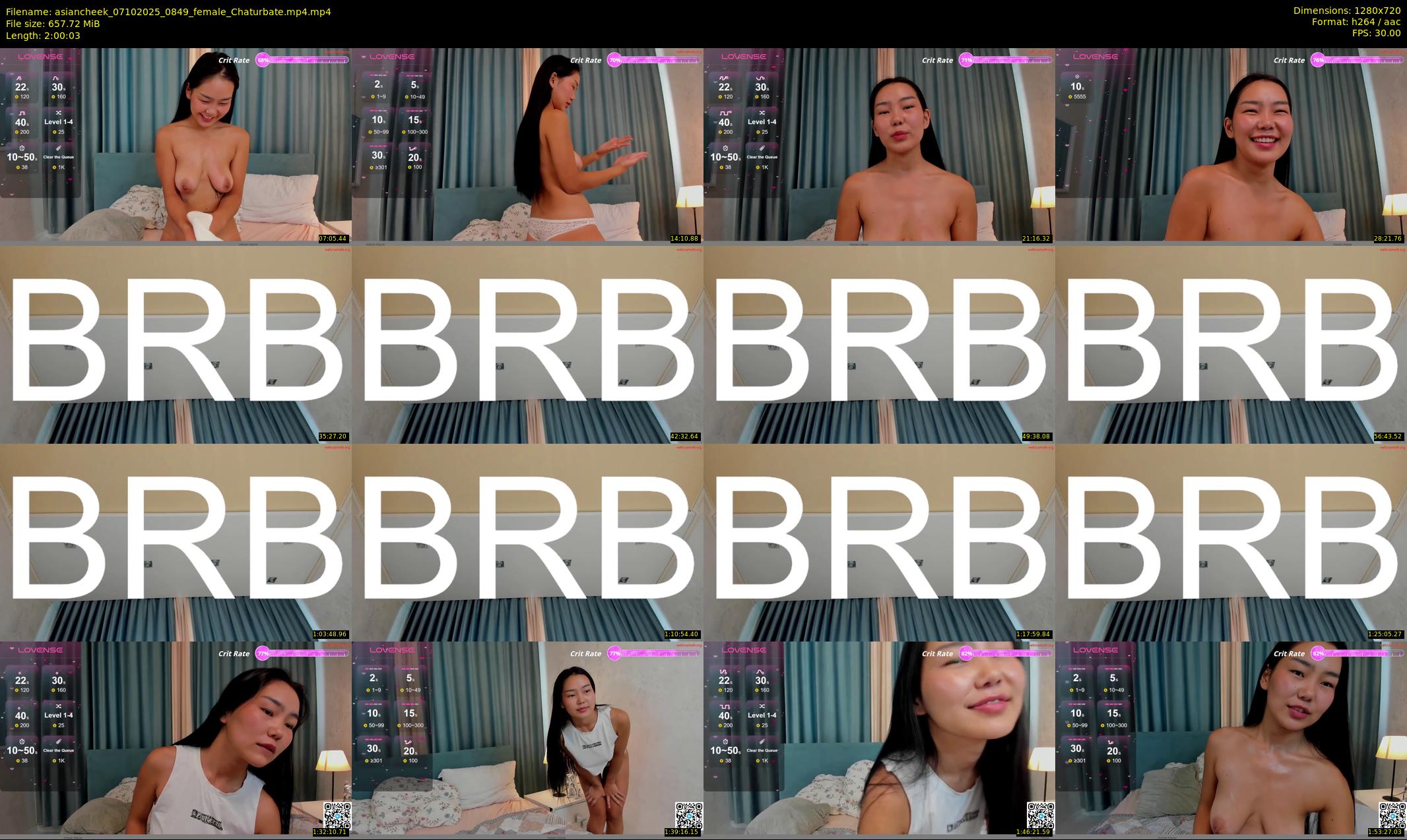 asiancheek — 121 minute Chaturbate female cam show recording, 720p, Oct 7, 2025