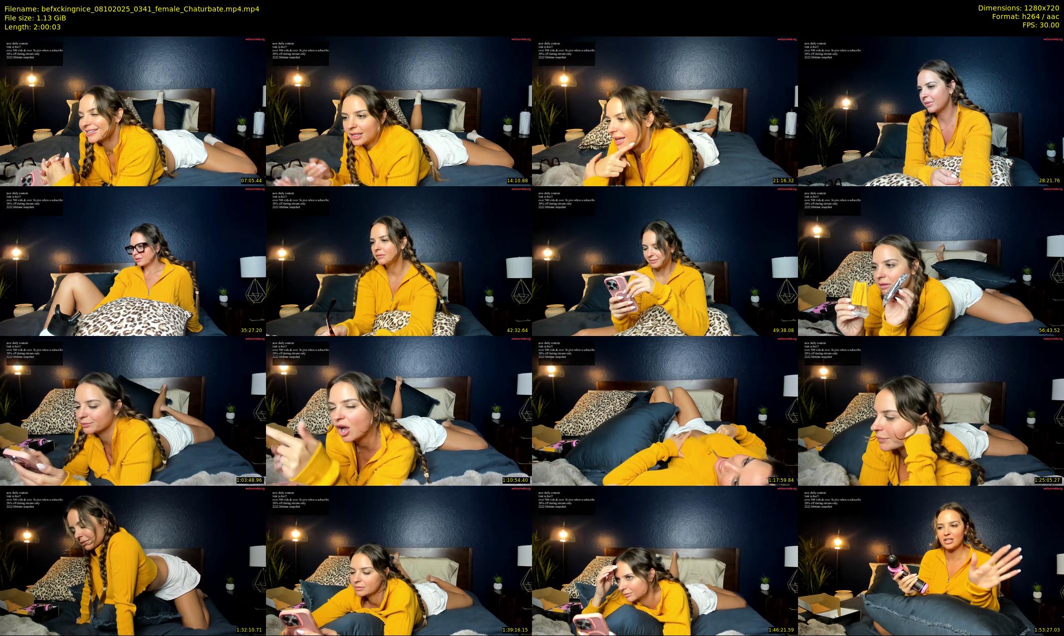 befxckingnice — 121 minute Chaturbate female cam show recording, 720p, Oct 8, 2025
