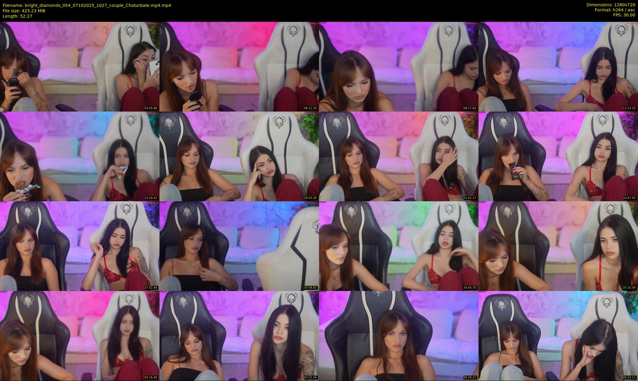 bright_diamonds_054 — 53 minute Chaturbate couple cam show recording, 720p, Oct 7, 2025
