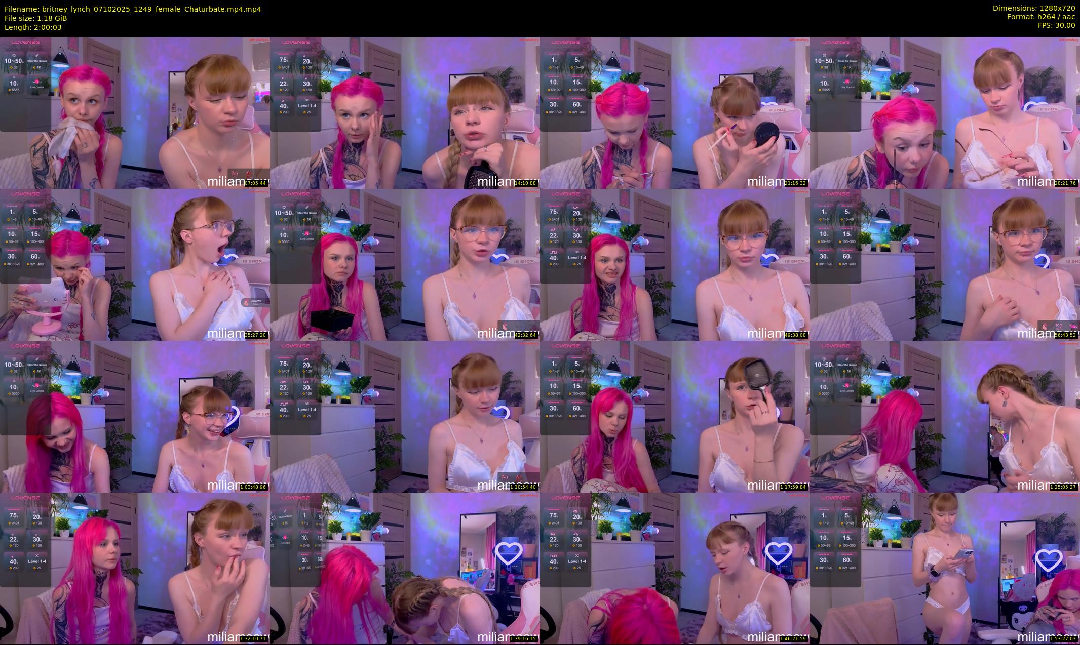 britney_lynch — 121 minute Chaturbate female cam show recording, 720p, Oct 7, 2025