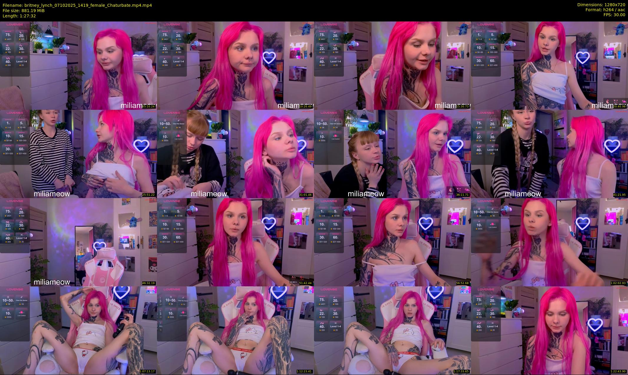 britney_lynch — 88 minute Chaturbate female cam show recording, 720p, Oct 7, 2025