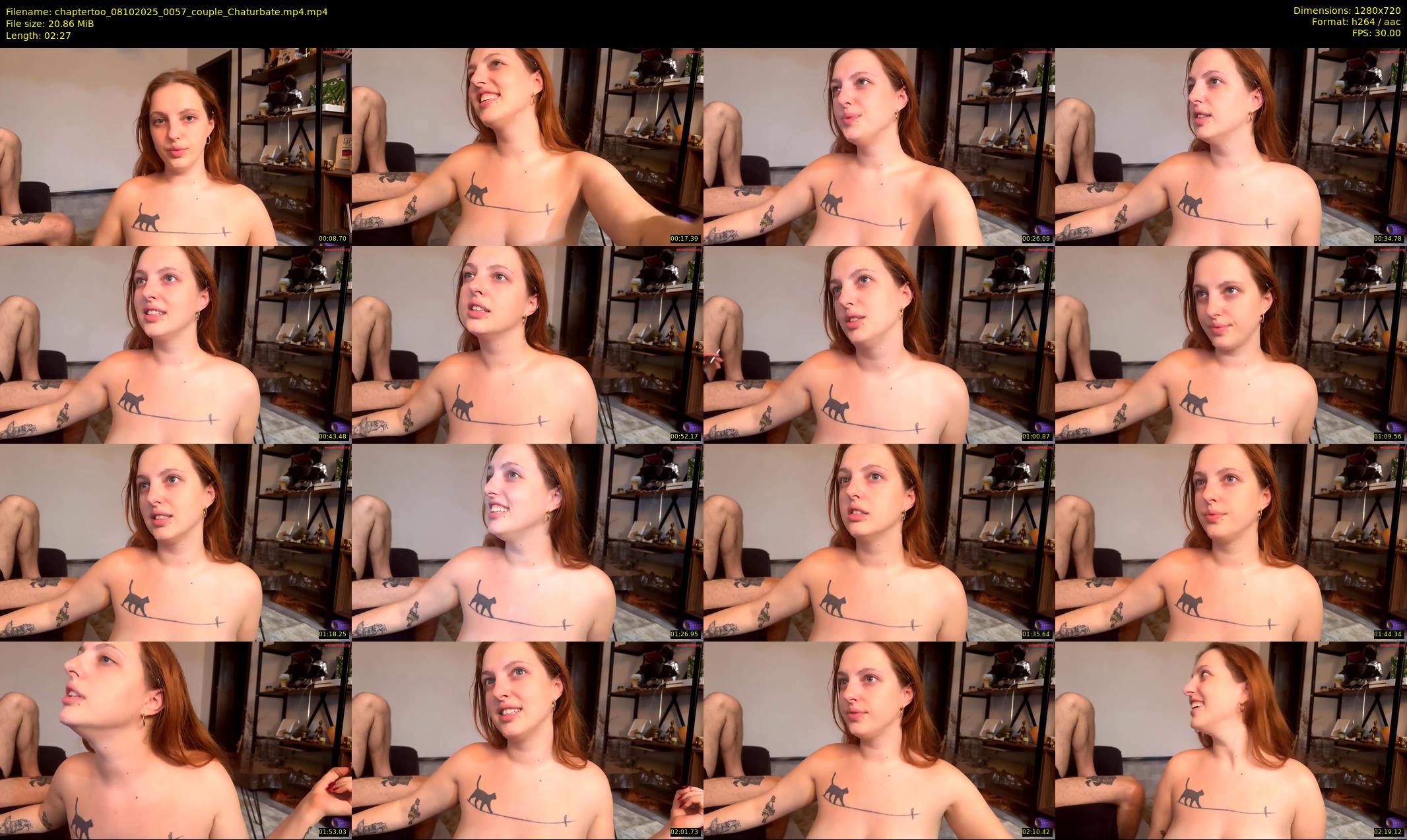 chaptertoo — 3 minute Chaturbate couple cam show recording, 720p, Oct 8, 2025