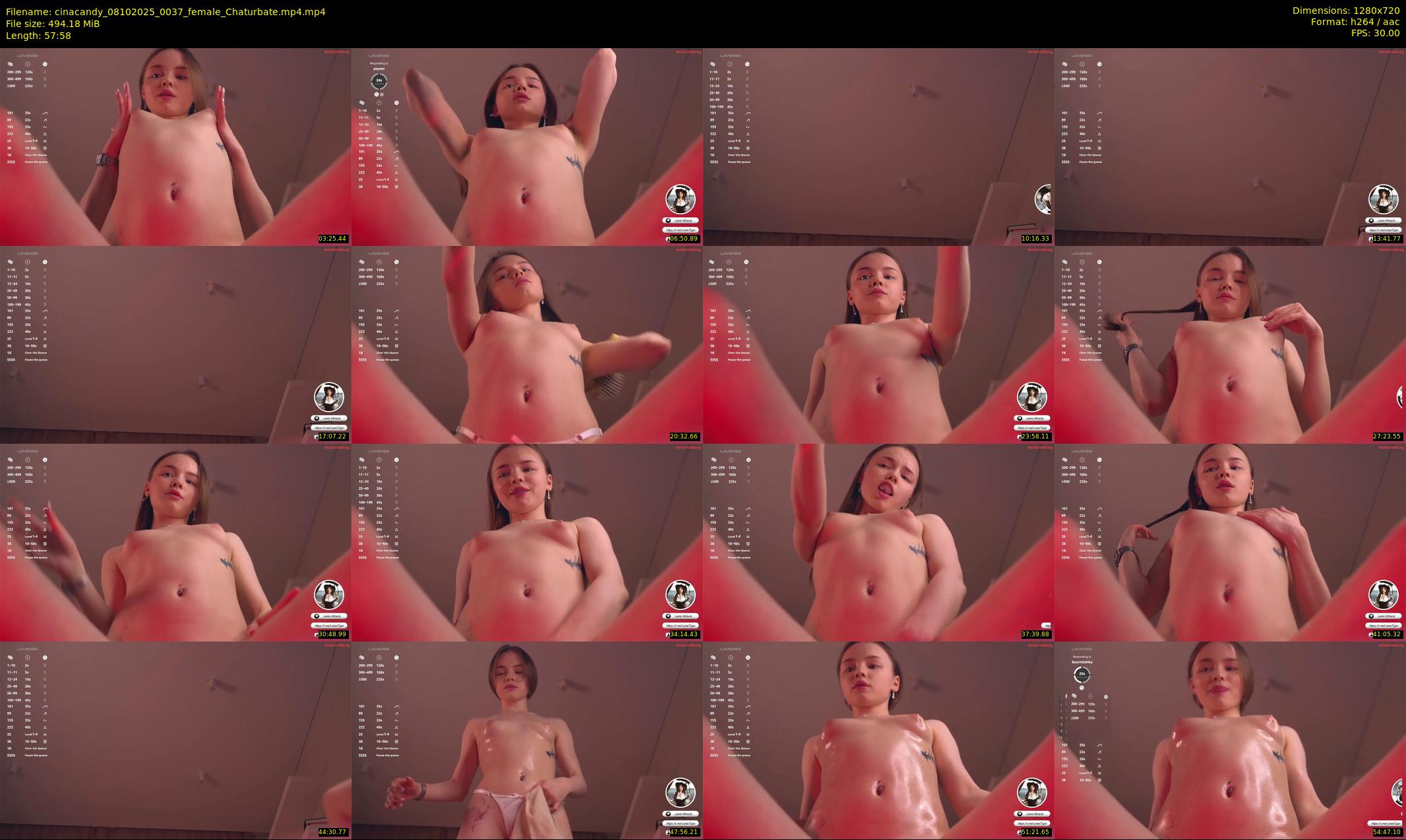 cinacandy — 58 minute Chaturbate female cam show recording, 720p, Oct 8, 2025