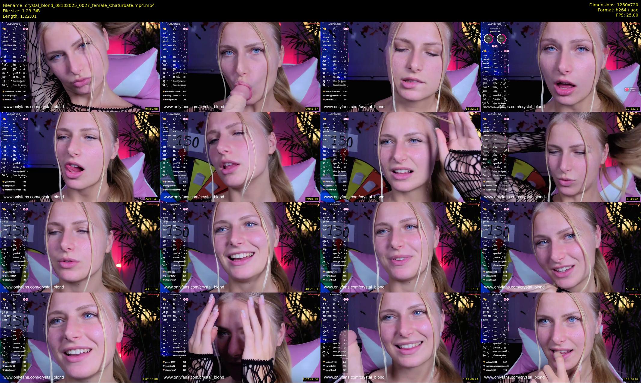 crystal_blond — 83 minute Chaturbate female cam show recording, 720p, Oct 8, 2025