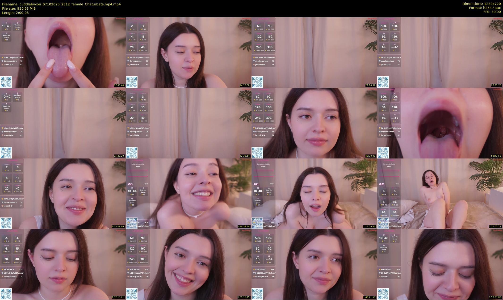 cuddlebyyou — 121 minute Chaturbate female cam show recording, 720p, Oct 7, 2025