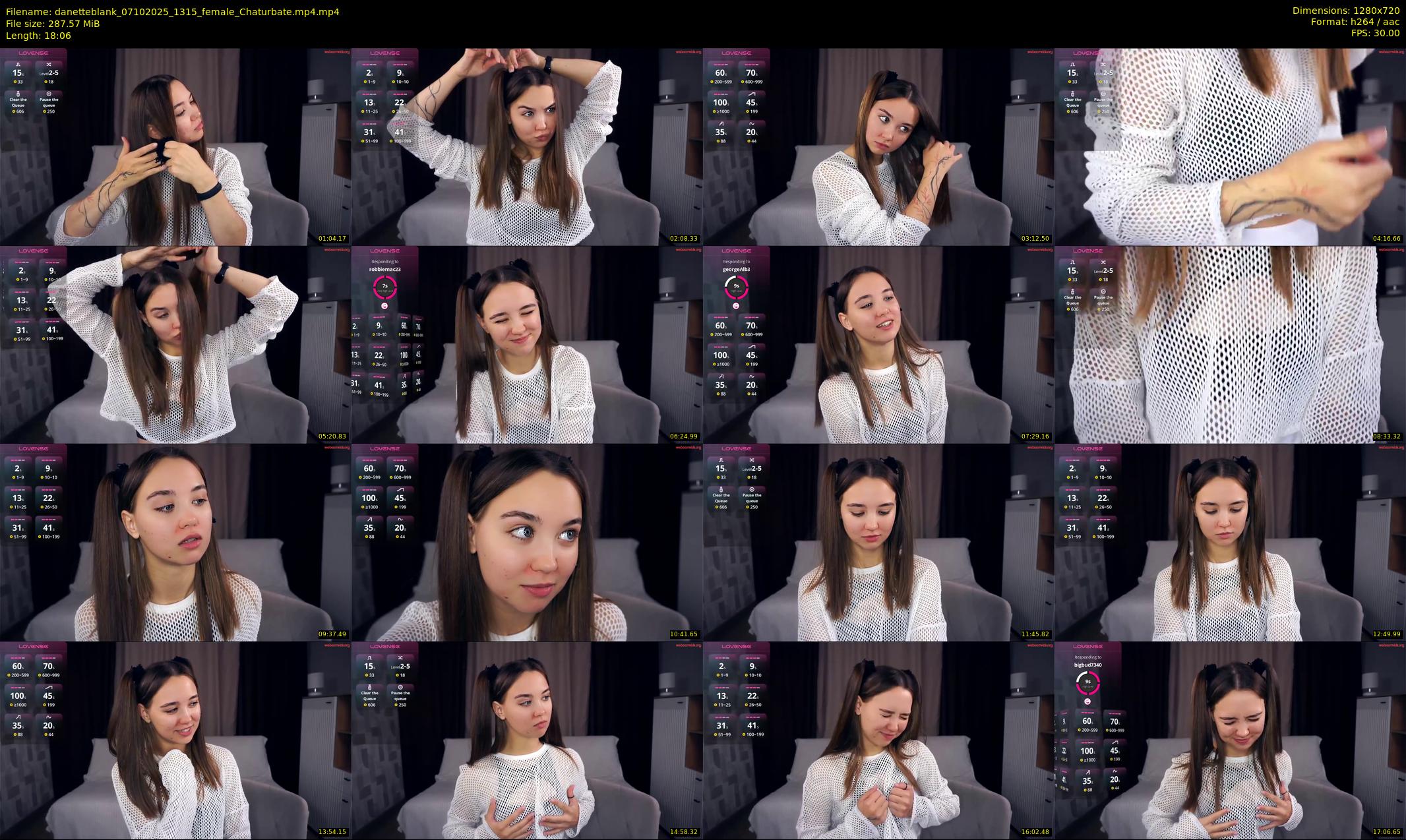 danetteblank — 19 minute Chaturbate female cam show recording, 720p, Oct 7, 2025