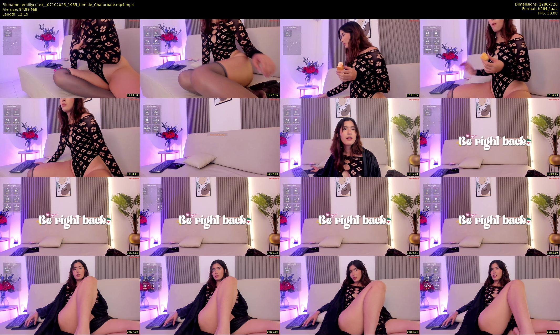 emiilycutex_ — 13 minute Chaturbate female cam show recording, 720p, Oct 7, 2025
