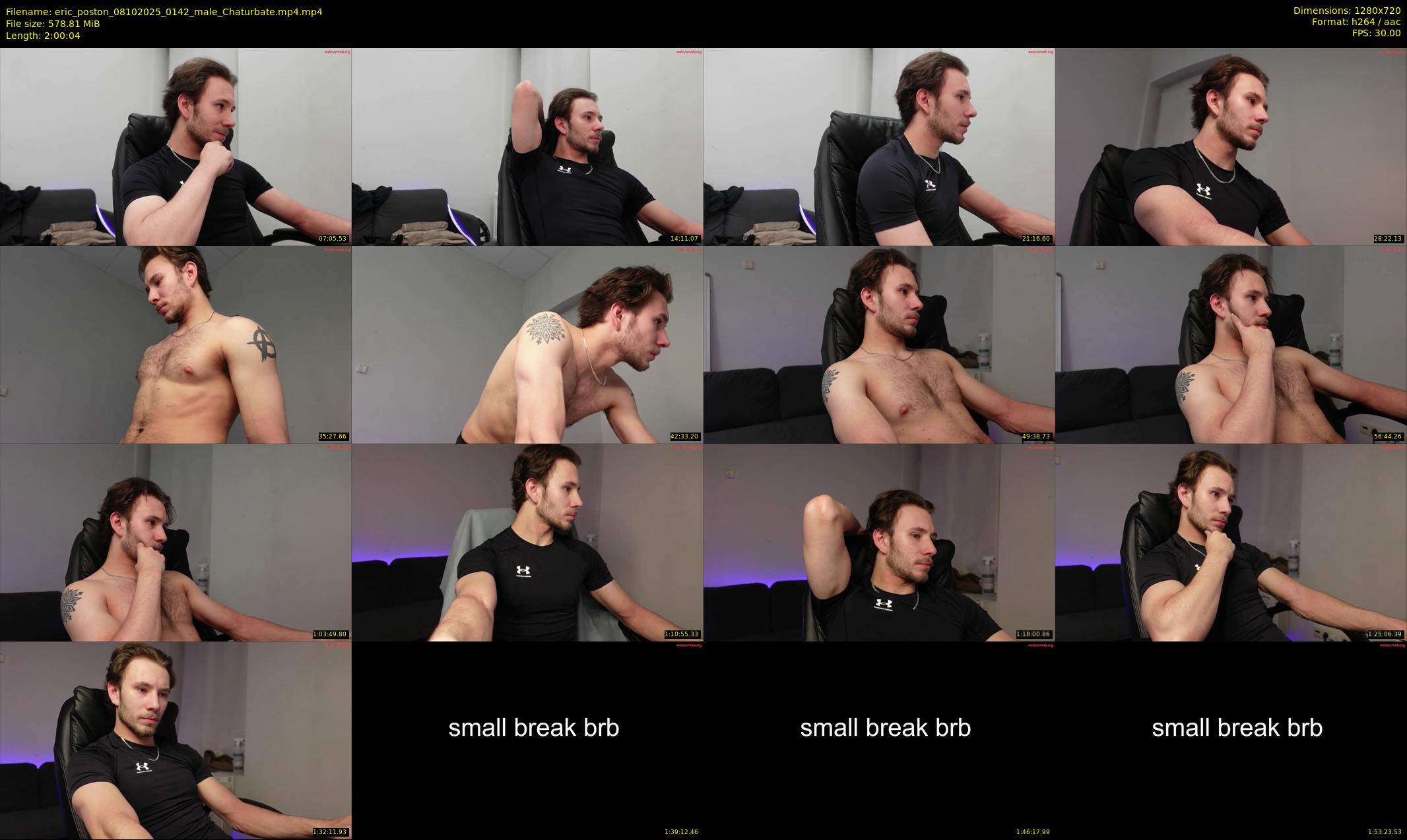 eric_poston — 121 minute Chaturbate male cam show recording, 720p, Oct 8, 2025