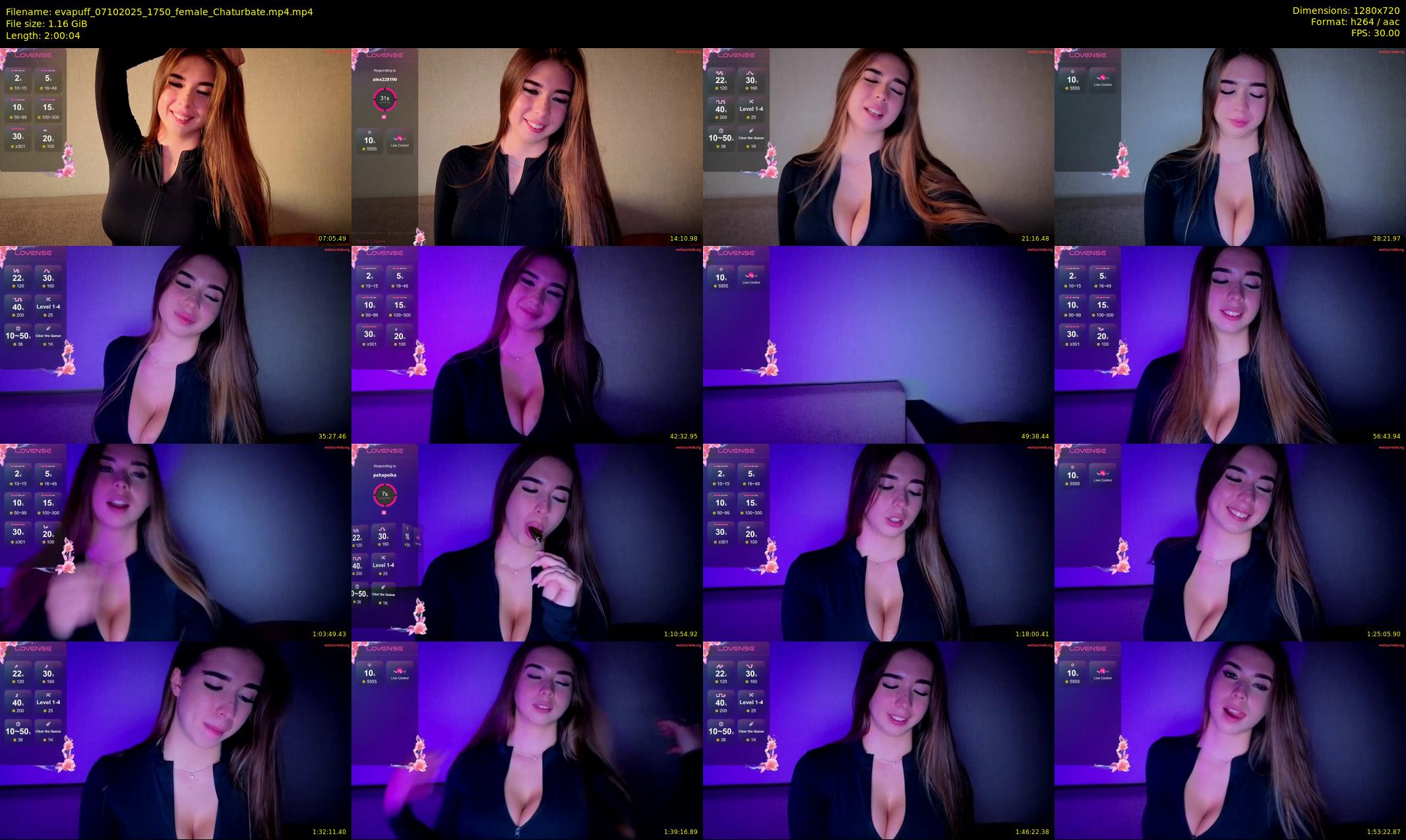 evapuff — 121 minute Chaturbate female cam show recording, 720p, Oct 7, 2025