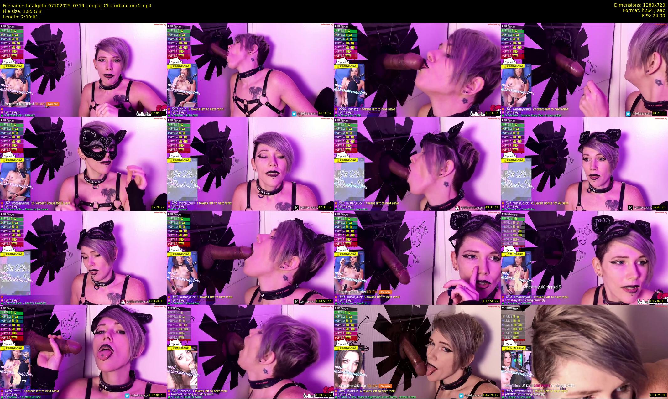 fatalgoth — 121 minute Chaturbate couple cam show recording, 720p, Oct 7, 2025