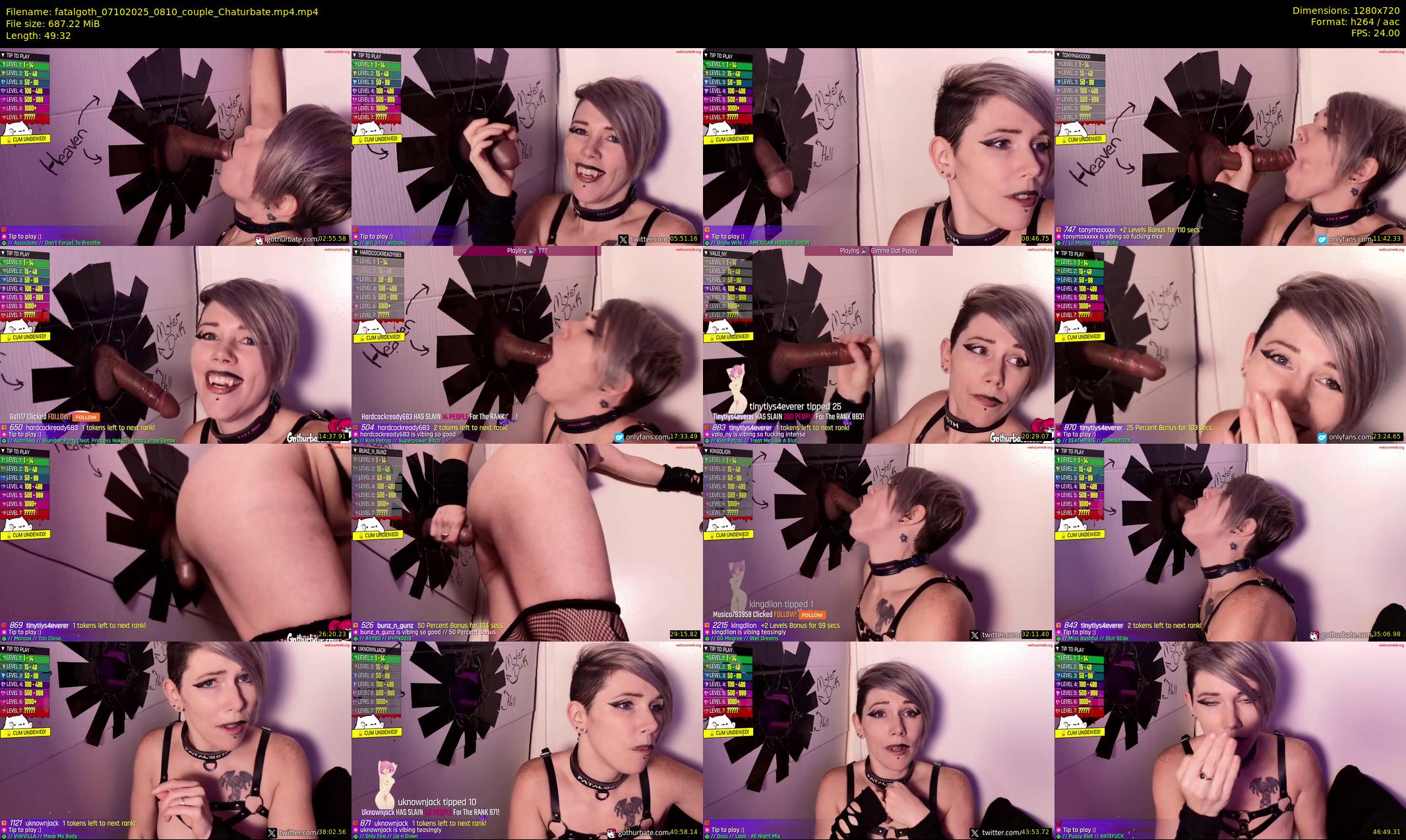 fatalgoth — 50 minute Chaturbate couple cam show recording, 720p, Oct 7, 2025