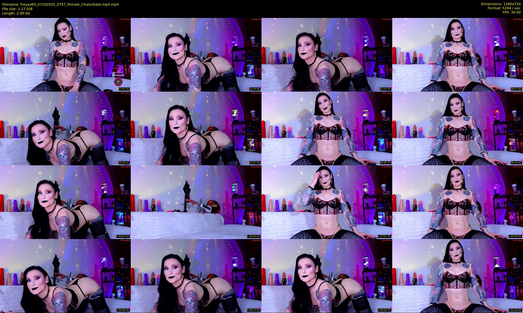 freyax69 — 120 minute Chaturbate female cam show recording, 720p, Oct 7, 2025