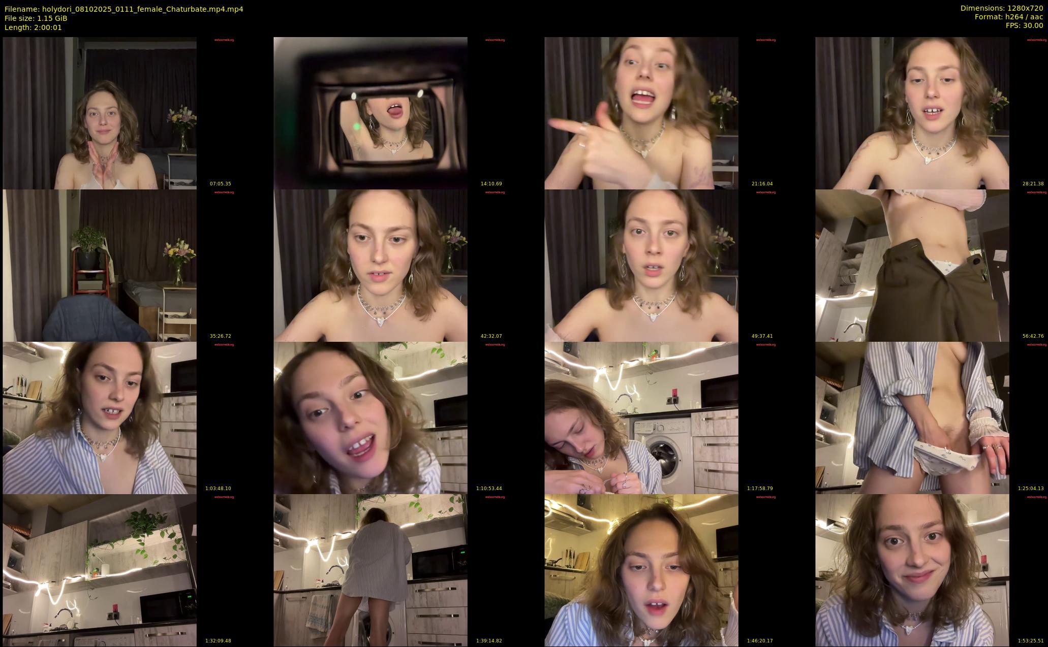 holydori — 121 minute Chaturbate female cam show recording, 720p, Oct 8, 2025