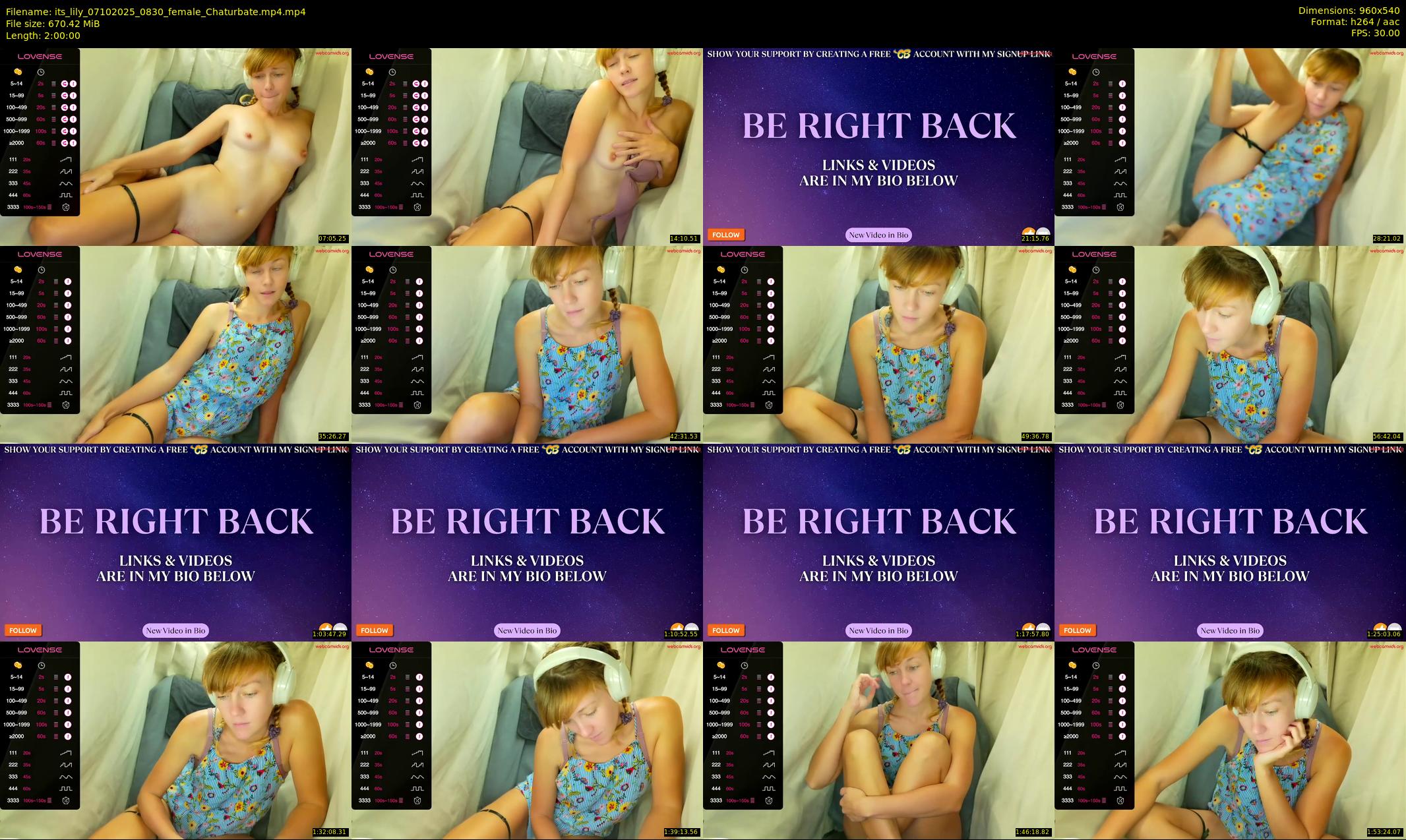 its_lily — 120 minute Chaturbate female cam show recording, 480p, Oct 7, 2025