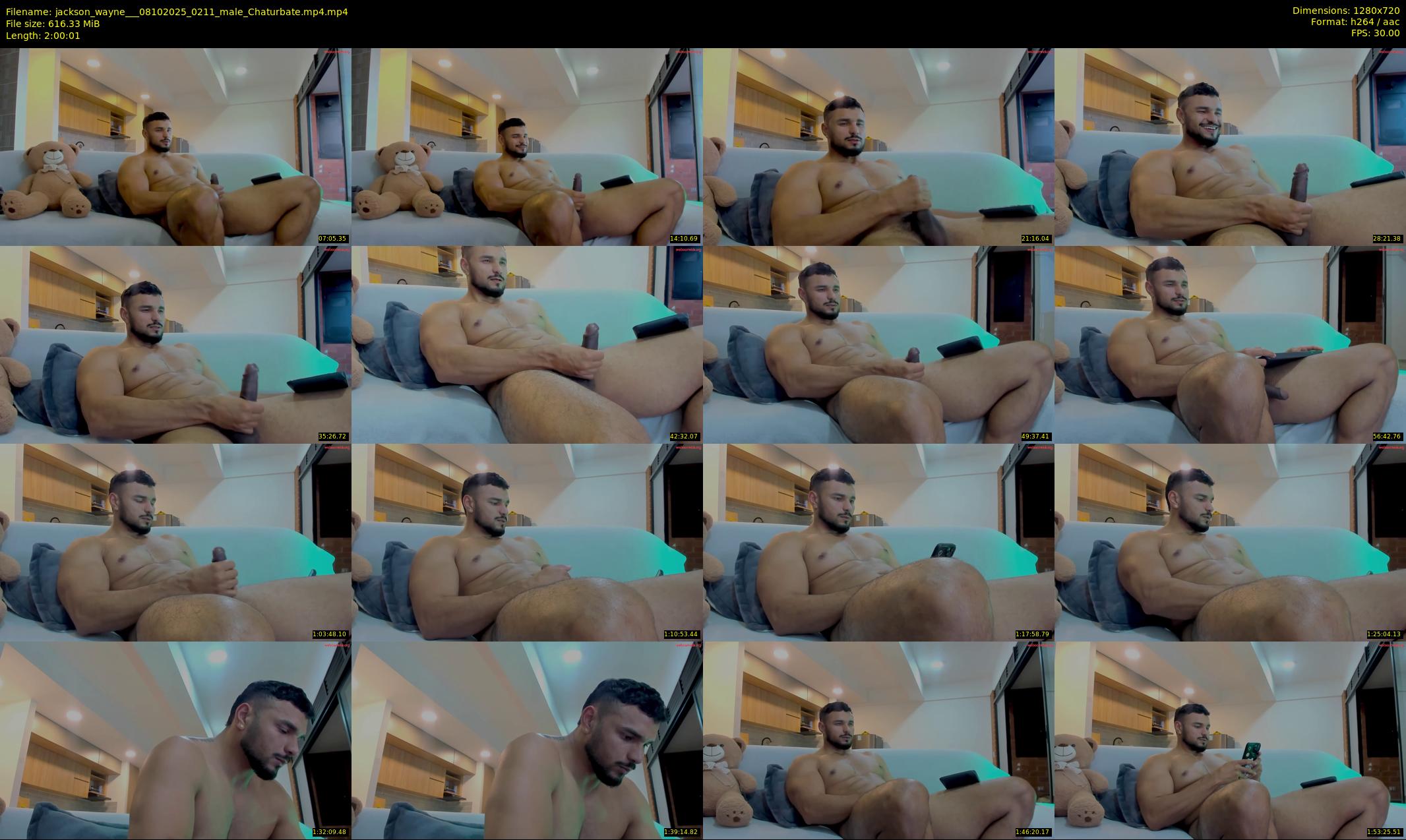 jackson_wayne__ — 121 minute Chaturbate male cam show recording, 720p, Oct 8, 2025