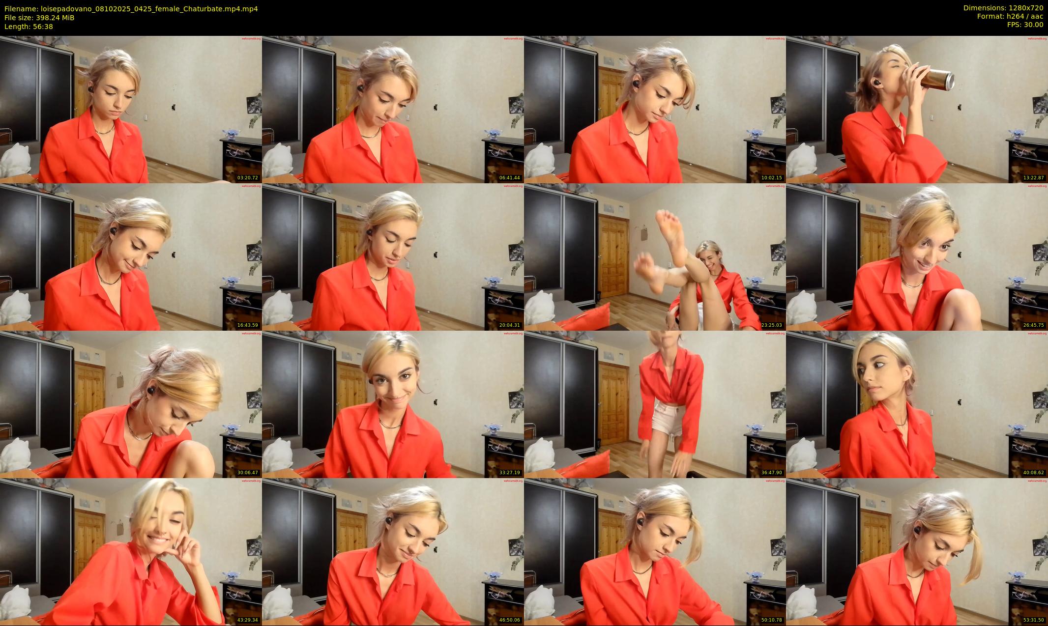 loisepadovano — 57 minute Chaturbate female cam show recording, 720p, Oct 8, 2025