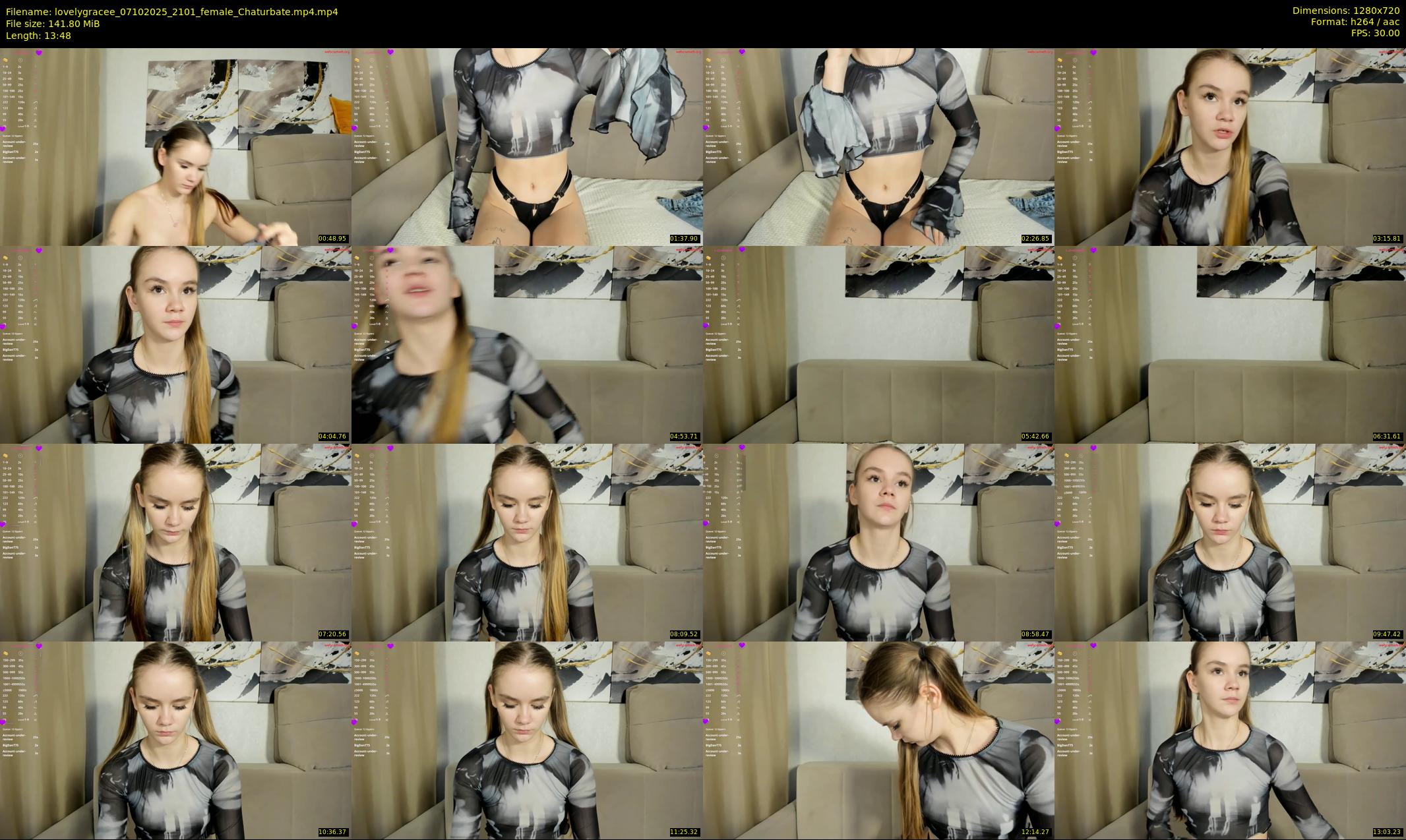 lovelygracee — 14 minute Chaturbate female cam show recording, 720p, Oct 7, 2025