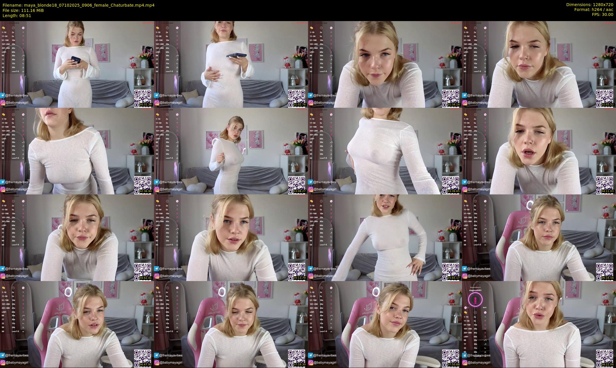 maya_blonde18 — 9 minute Chaturbate female cam show recording, 720p, Oct 7, 2025