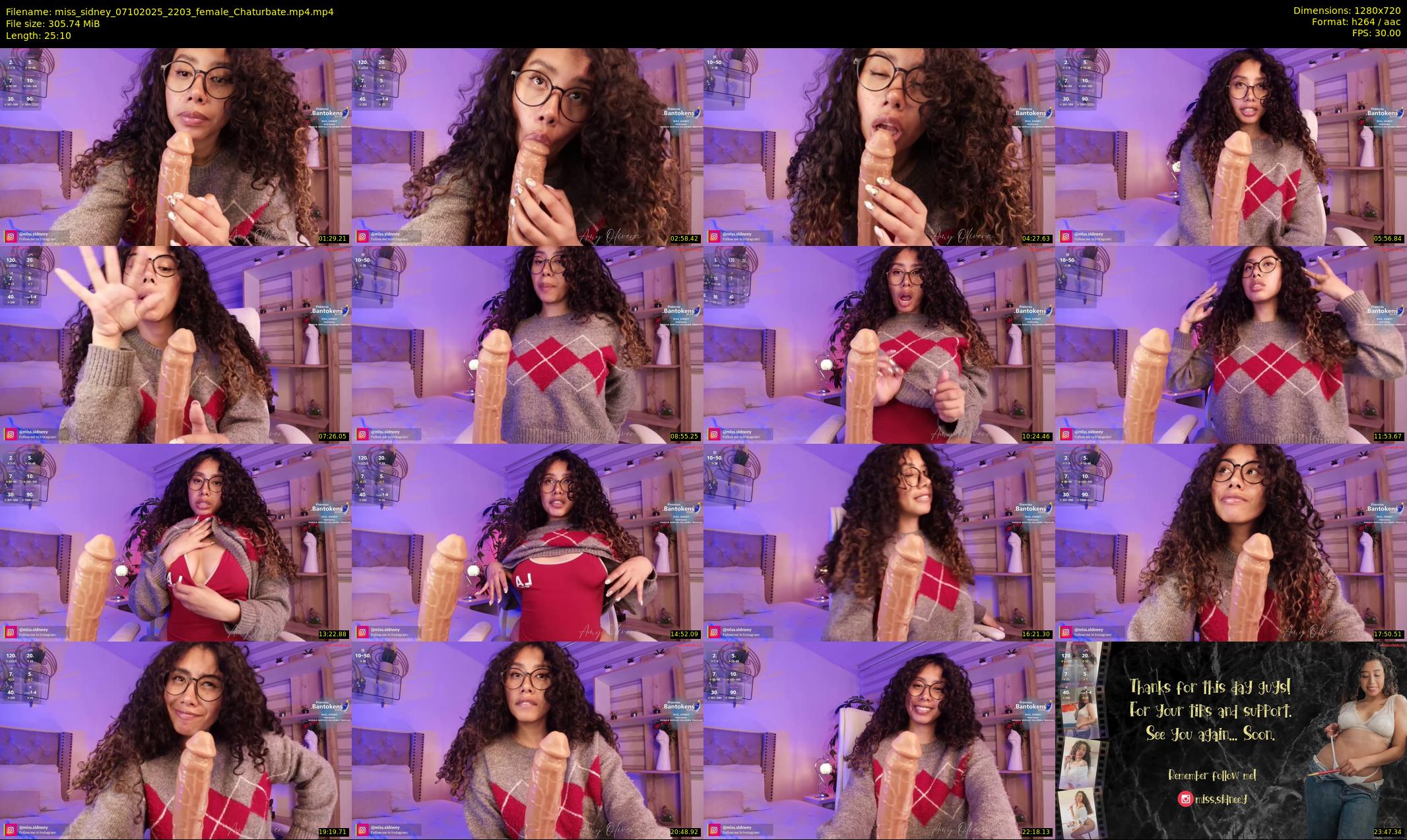 miss_sidney — 26 minute Chaturbate female cam show recording, 720p, Oct 7, 2025