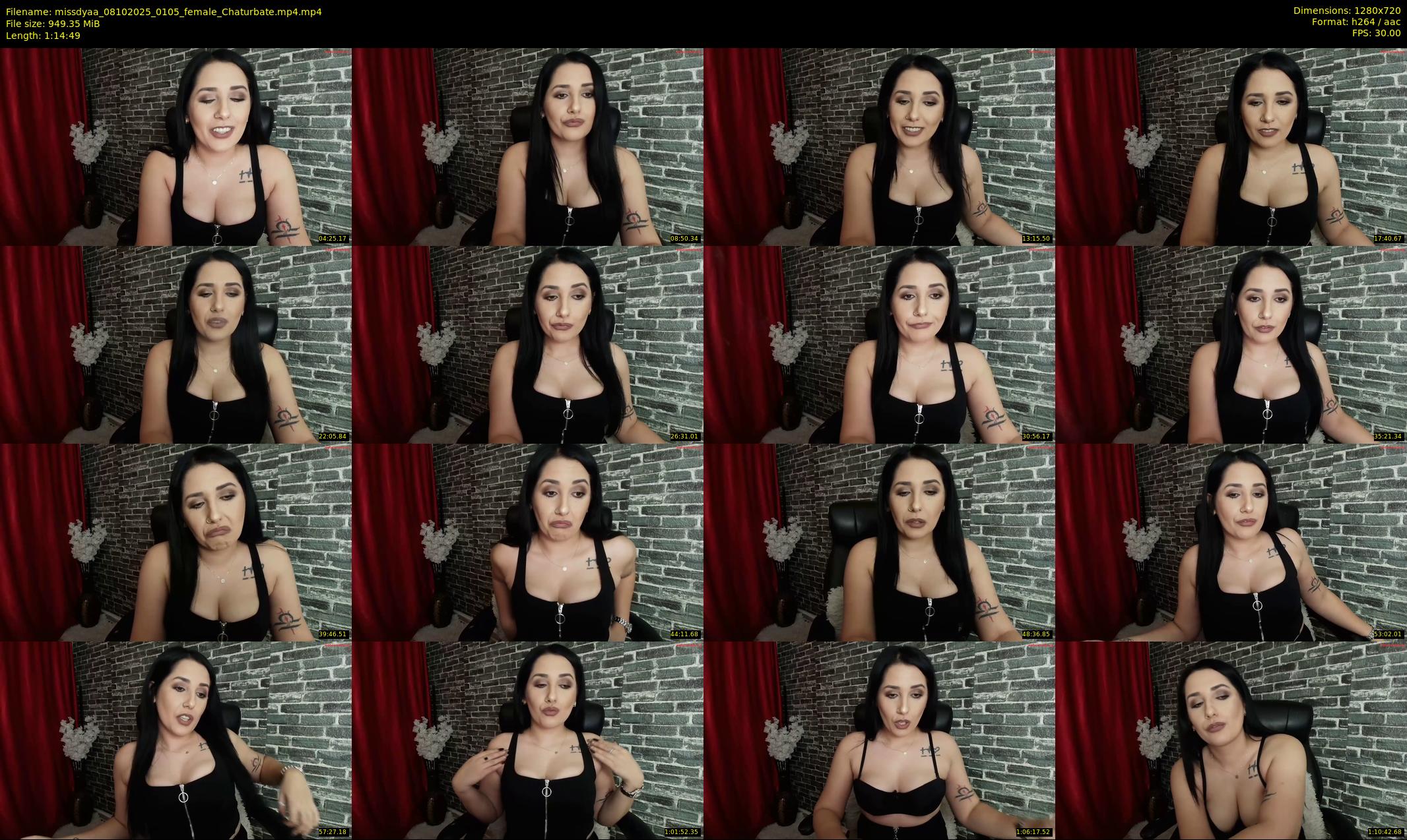 missdyaa — 75 minute Chaturbate female cam show recording, 720p, Oct 8, 2025