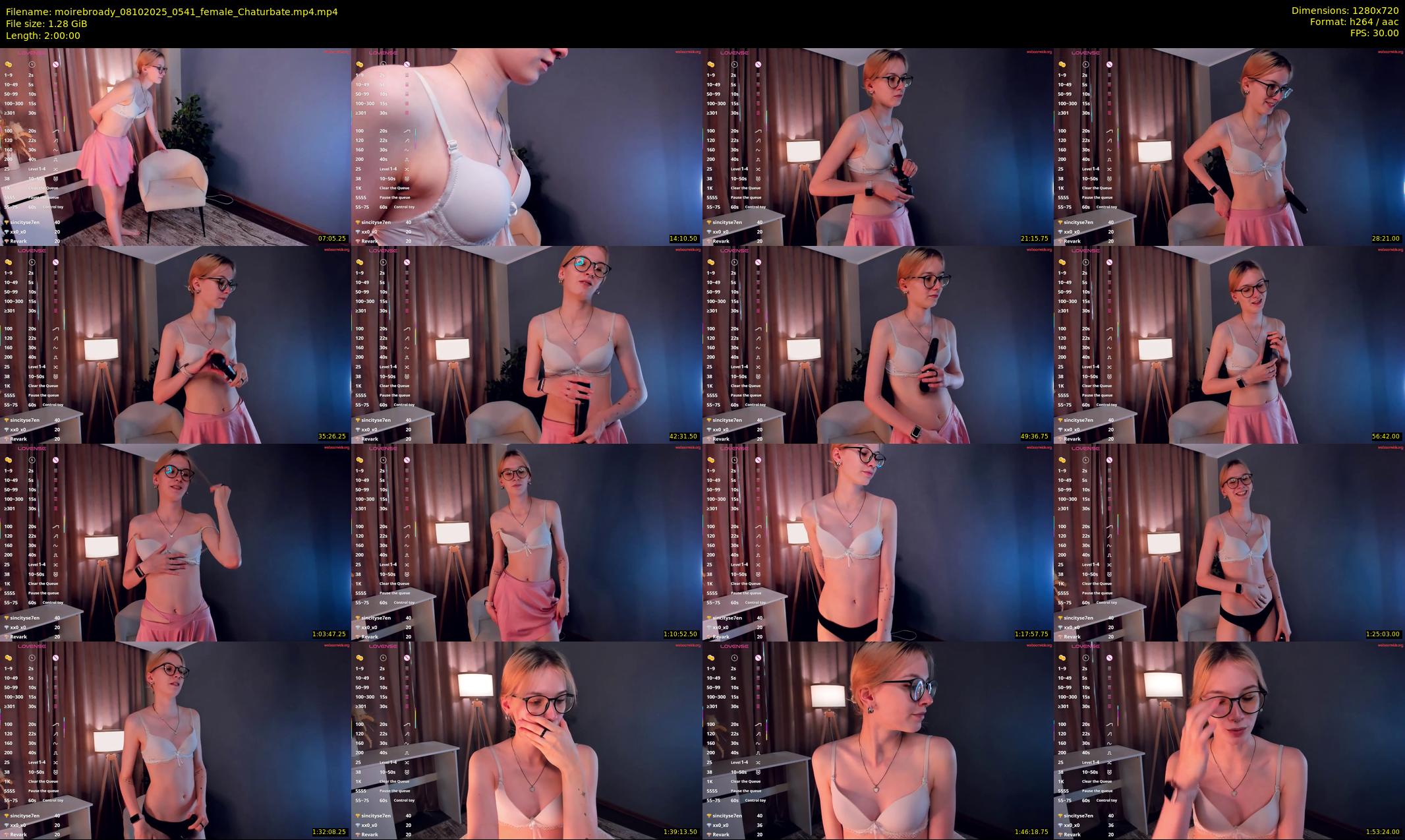 moirebroady — 120 minute Chaturbate female cam show recording, 720p, Oct 8, 2025