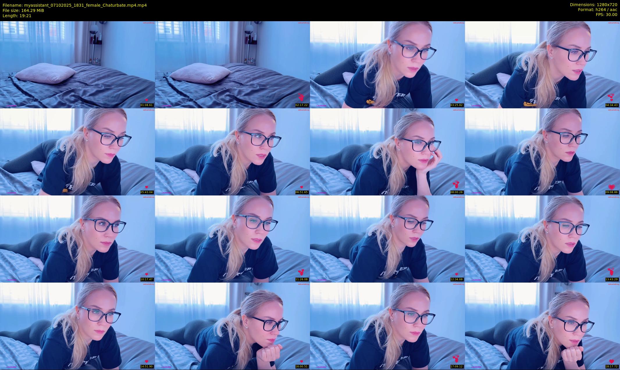 myassistant — 20 minute Chaturbate female cam show recording, 720p, Oct 7, 2025