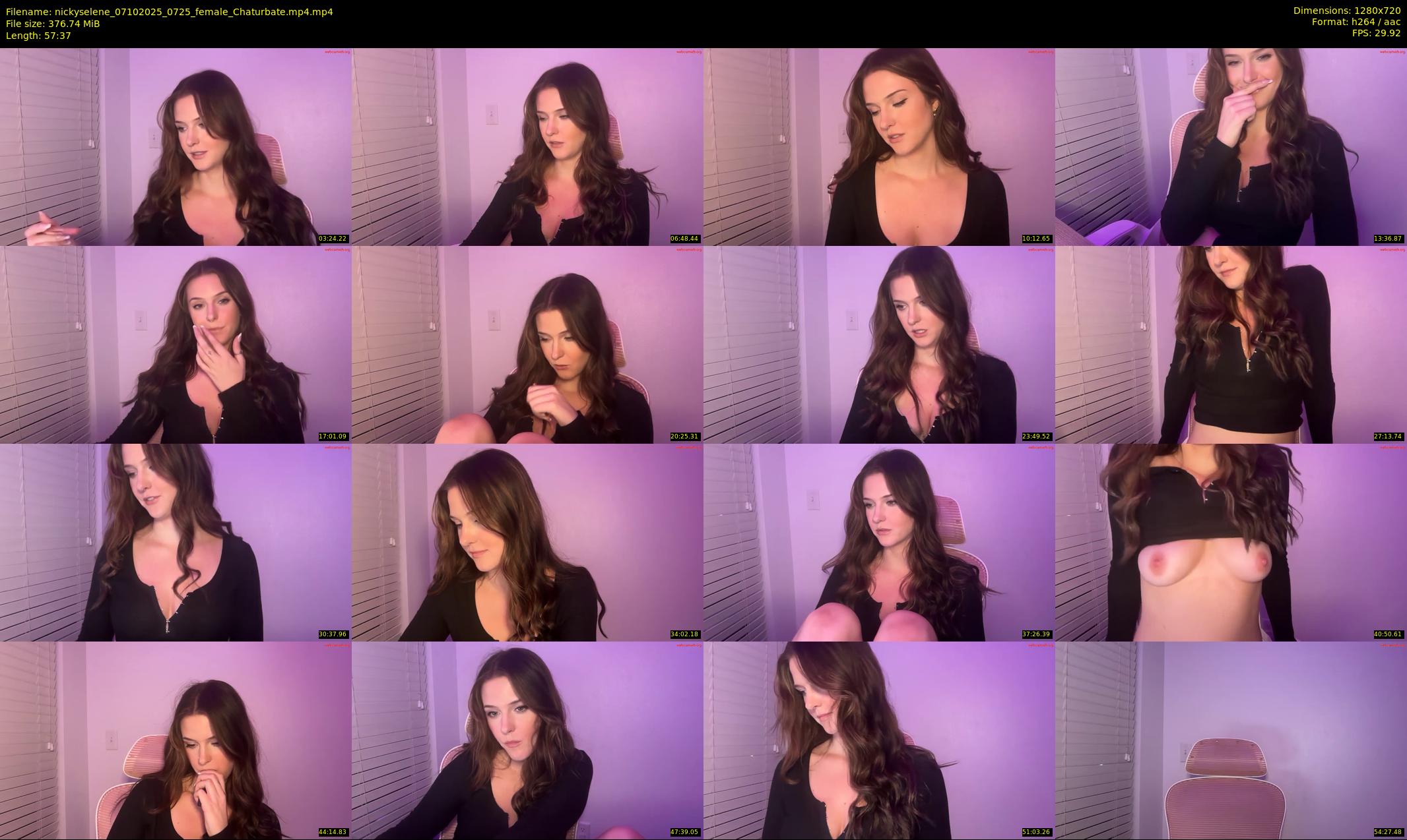 nickyselene — 58 minute Chaturbate female cam show recording, 720p, Oct 7, 2025