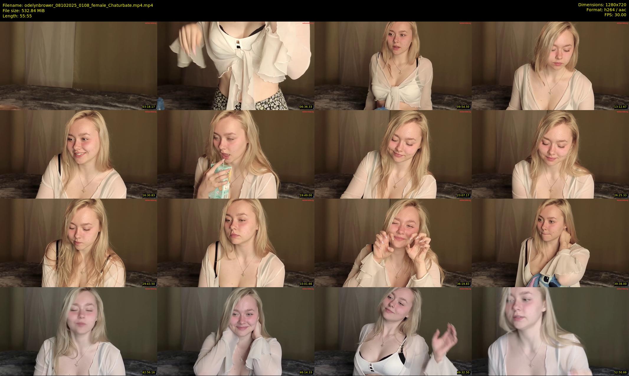 odelynbrower — 56 minute Chaturbate female cam show recording, 720p, Oct 8, 2025