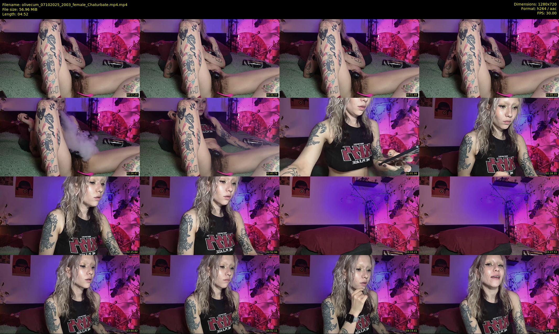 olivecum — 5 minute Chaturbate female cam show recording, 720p, Oct 7, 2025
