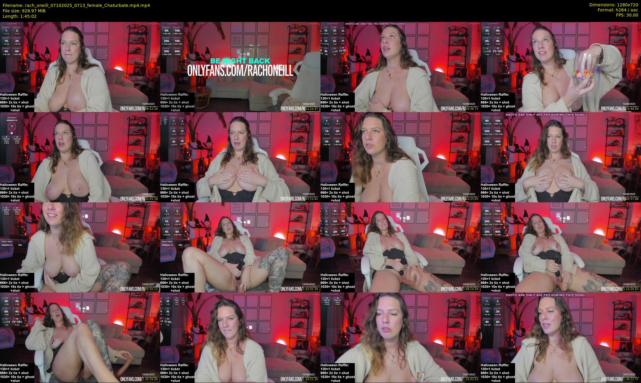 rach_oneill — 106 minute Chaturbate female cam show recording, 720p, Oct 7, 2025