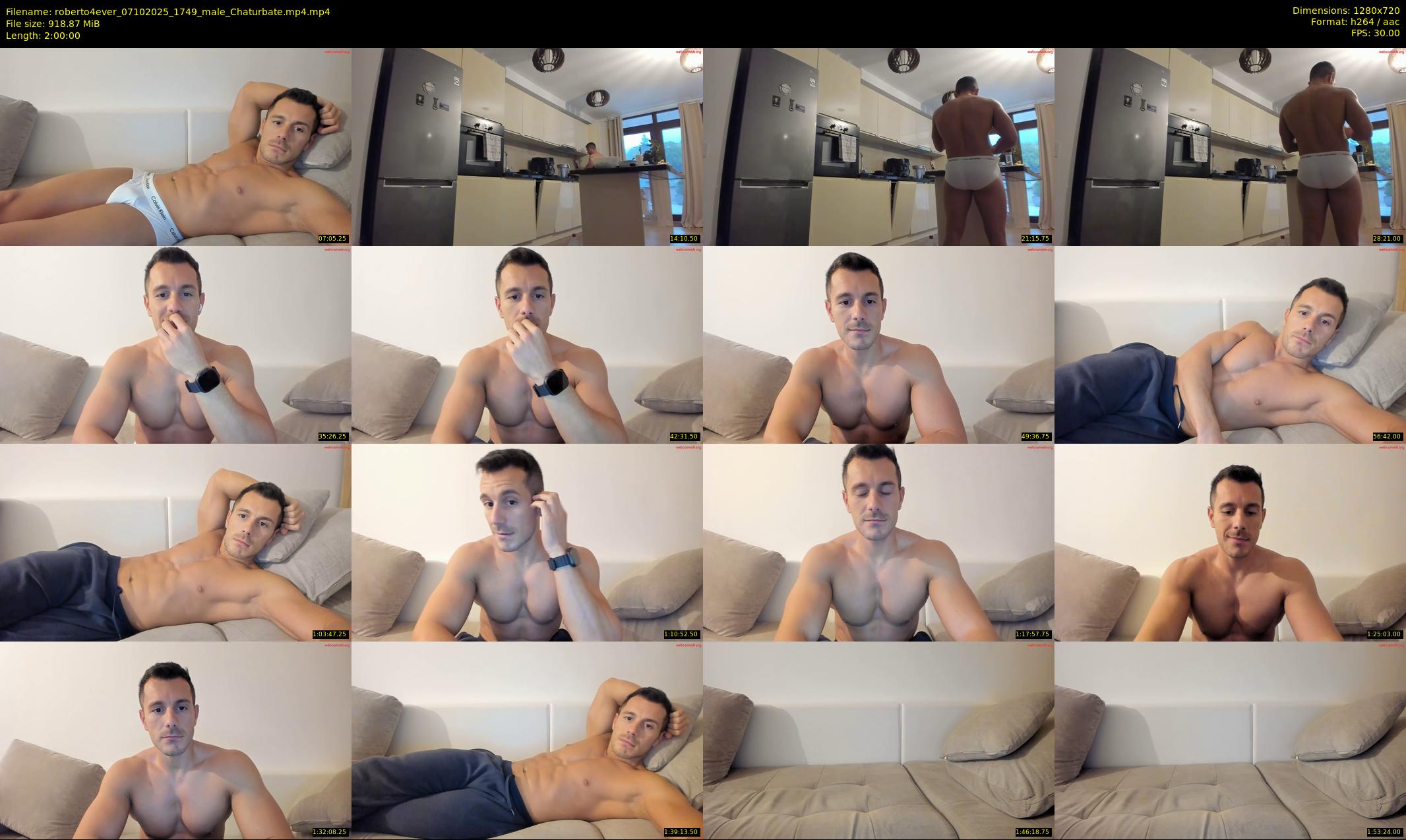 roberto4ever — 120 minute Chaturbate male cam show recording, 720p, Oct 7, 2025