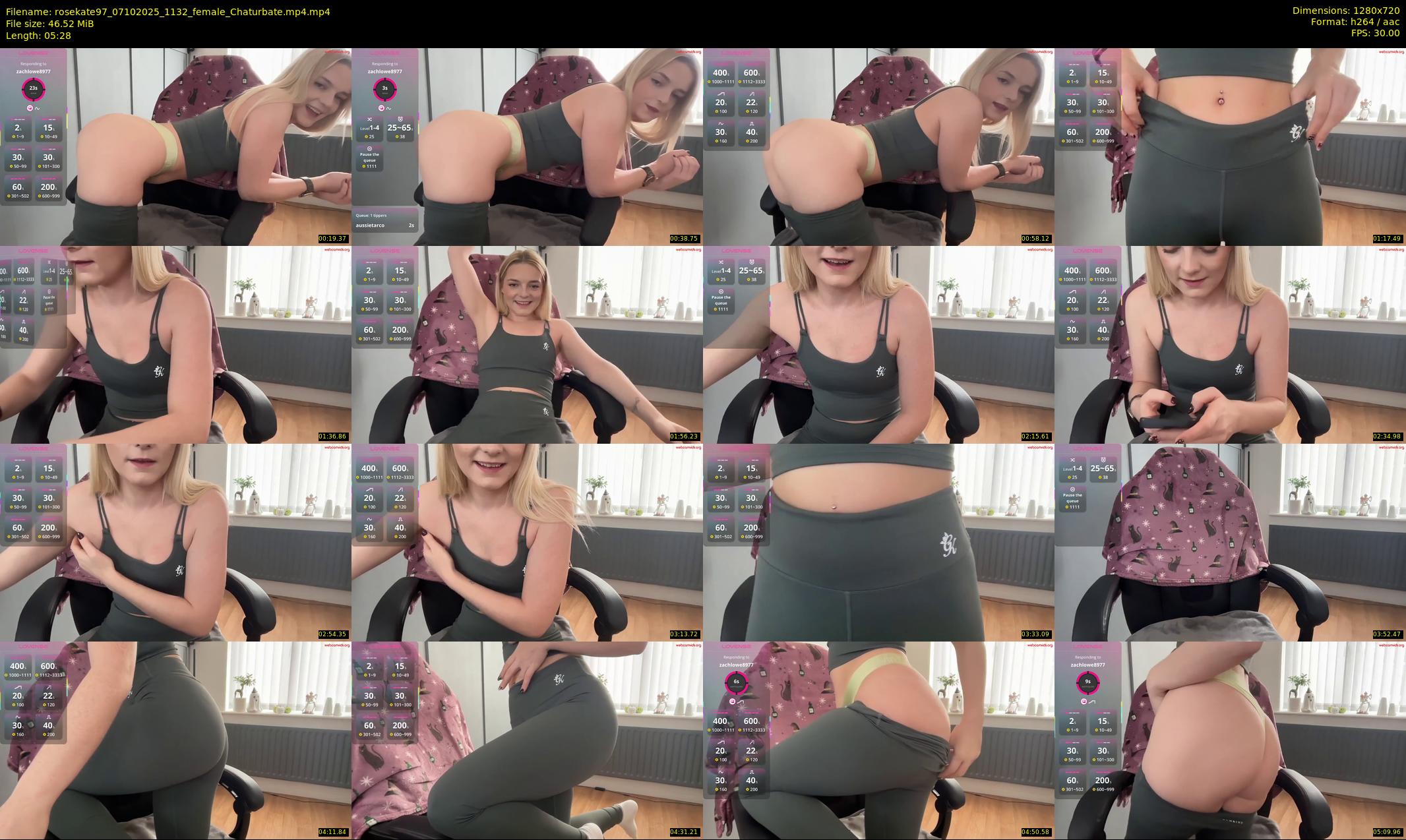 rosekate97 — 6 minute Chaturbate female cam show recording, 720p, Oct 7, 2025