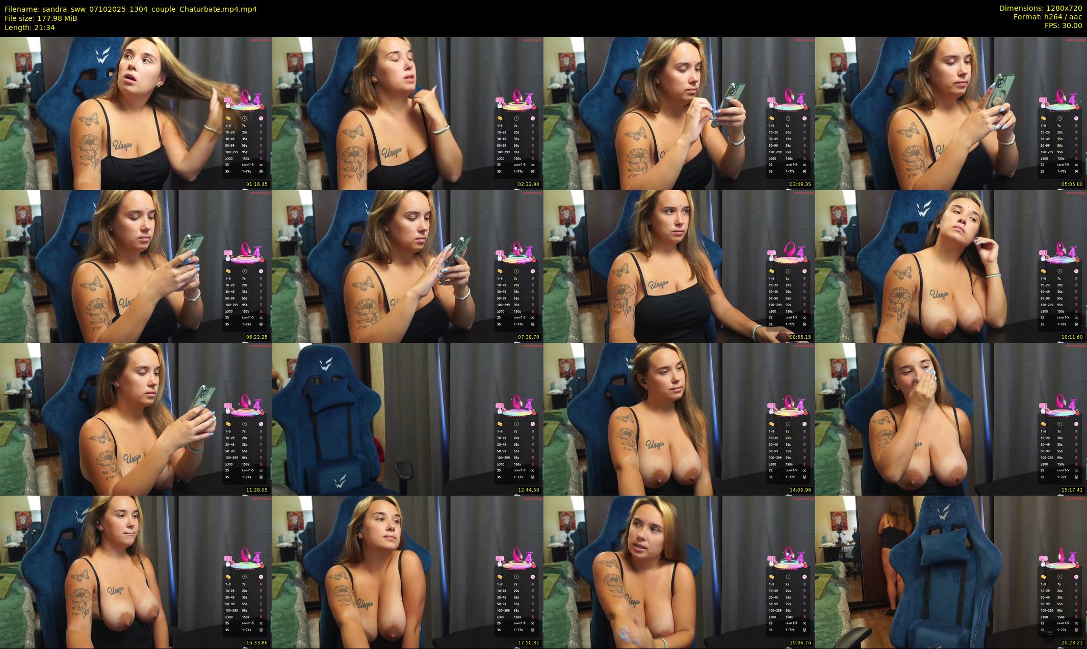 sandra_sww — 22 minute Chaturbate couple cam show recording, 720p, Oct 7, 2025