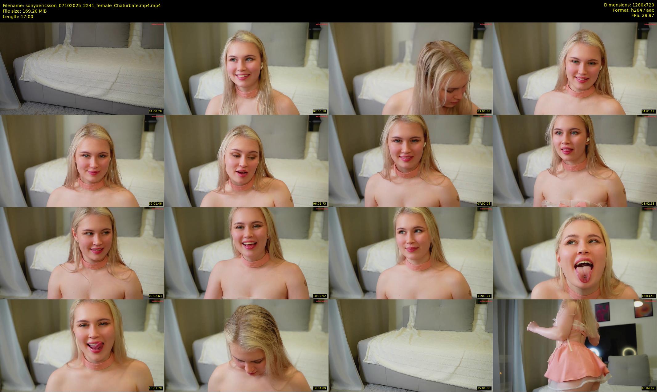 sonyaericsson — 17 minute Chaturbate female cam show recording, 720p, Oct 7, 2025
