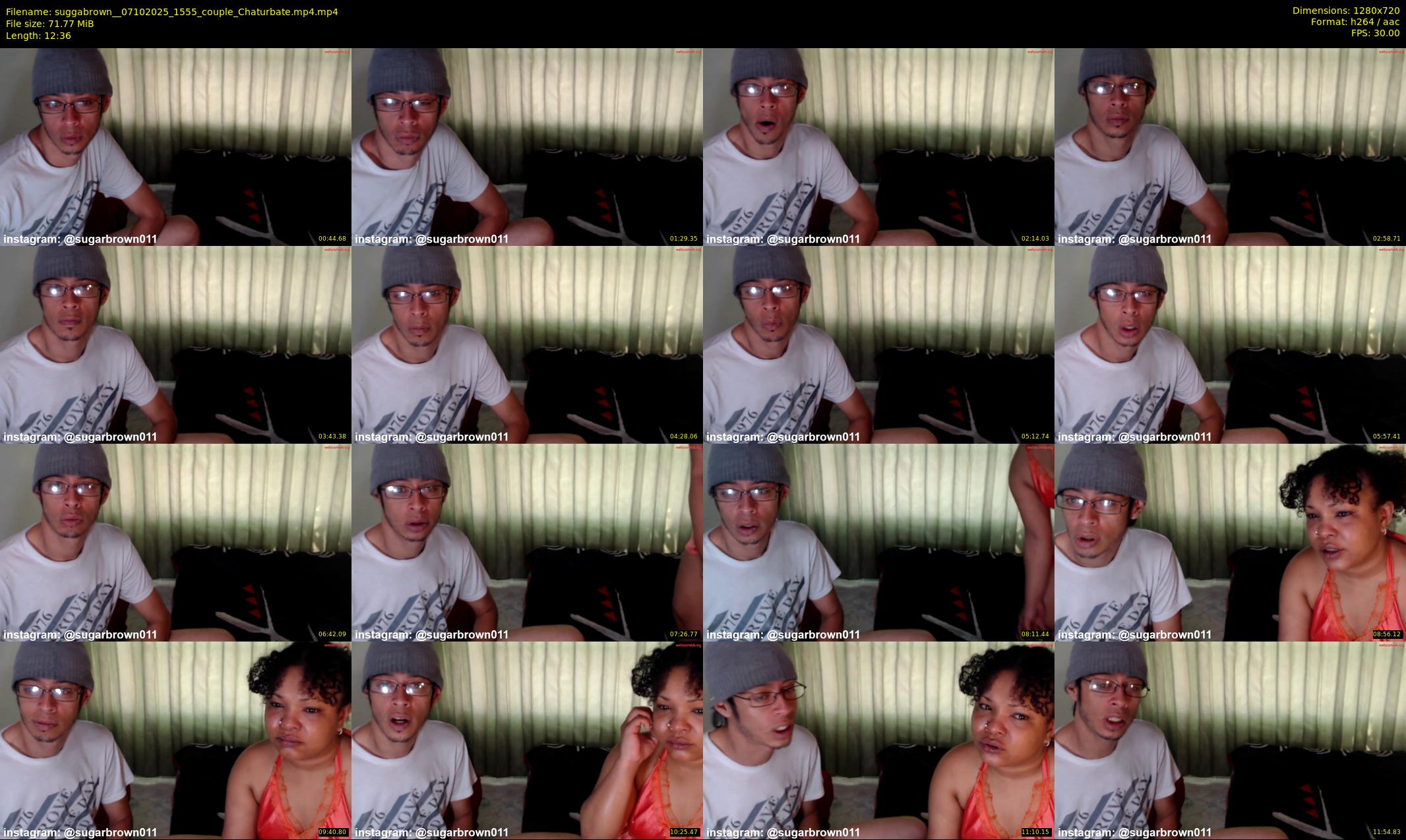 suggabrown_ — 13 minute Chaturbate couple cam show recording, 720p, Oct 7, 2025
