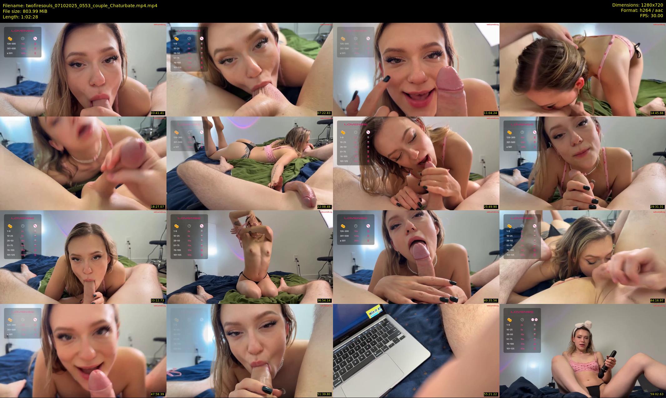 twofiresouls — 63 minute Chaturbate couple cam show recording, 720p, Oct 7, 2025