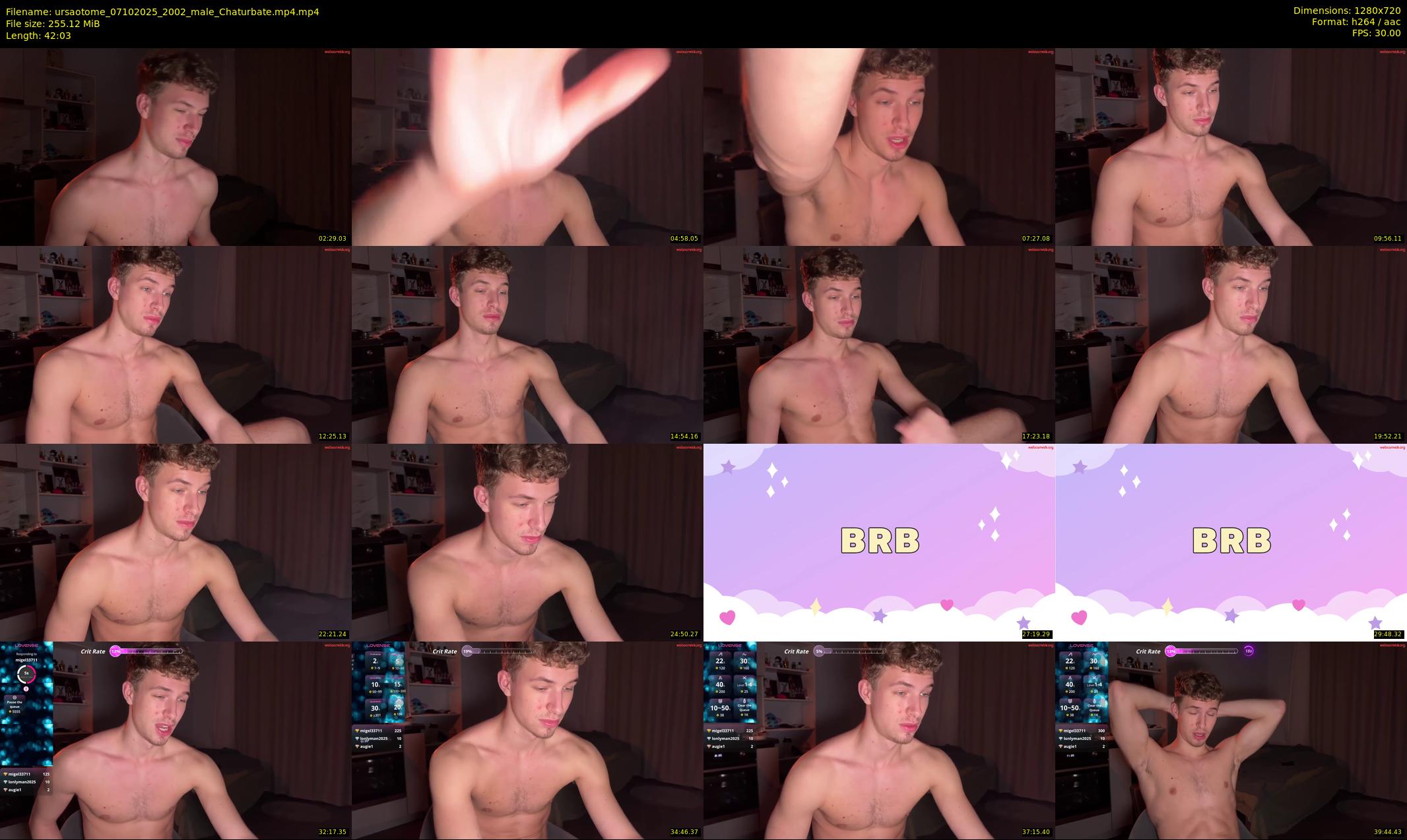 ursaotome — 43 minute Chaturbate male cam show recording, 720p, Oct 7, 2025